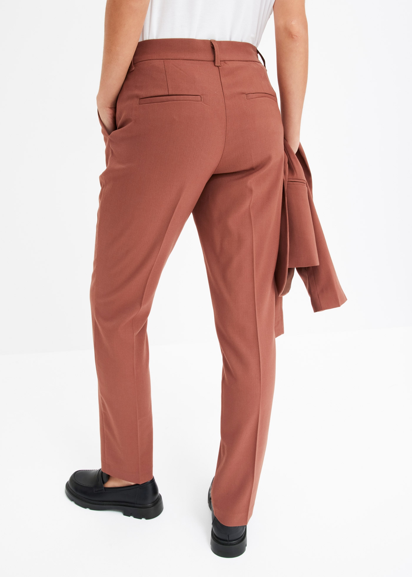 bonprix Anzughose  Slim fit Passform, mit Stretchanteil, mit Bügelfalte