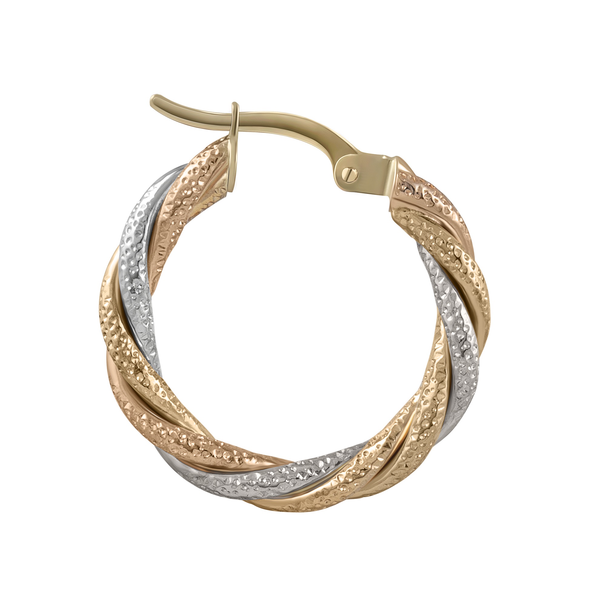 Fascination by Ellen K. Paar Creolen »Gold 585 dreifarbig 21mm Durchmesser«