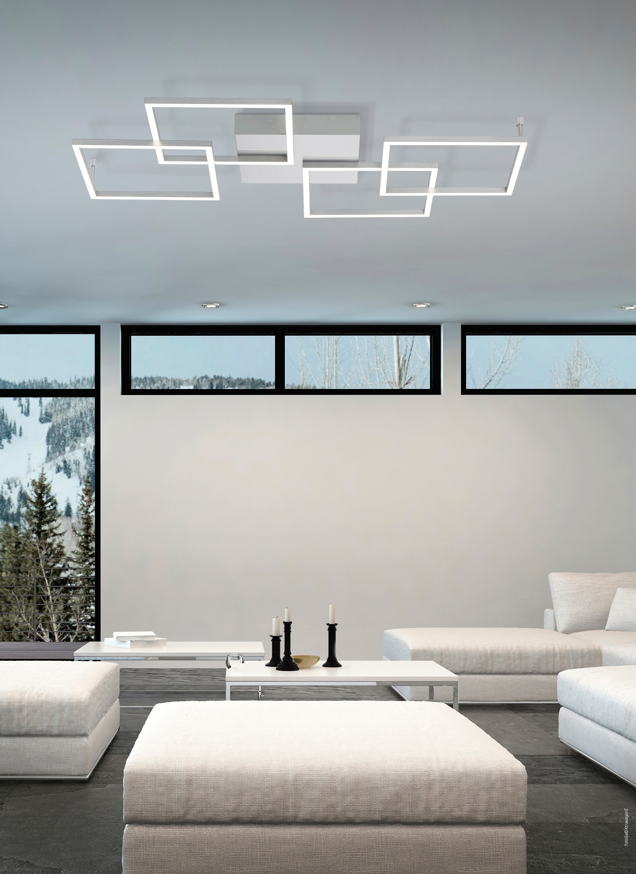 Paul Neuhaus LED Deckenleuchte »Inigo«, 4 flammig, Leuchtmittel LED-Board | LED fest integriert, Stufenlos dimmbar über vorhandenen Wandschalter