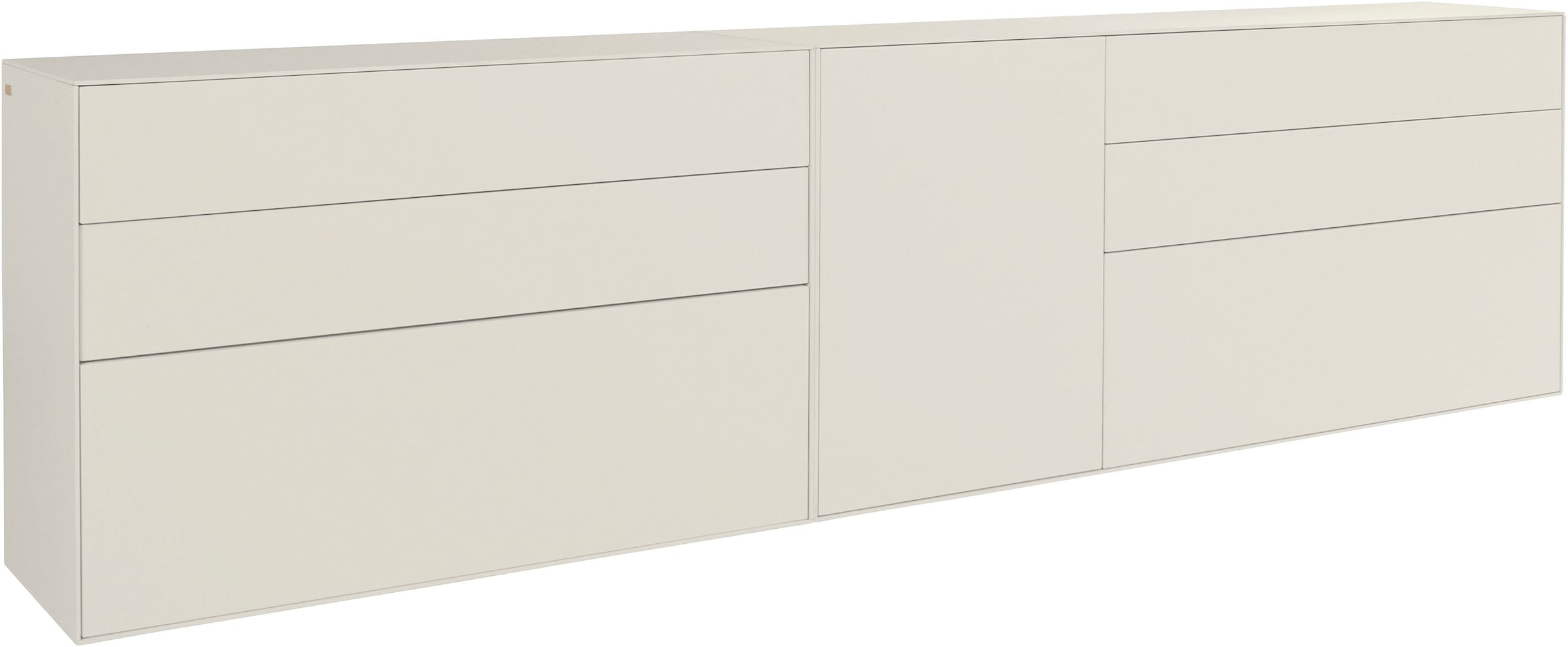 LeGer Home by Lena Gercke Sideboard »Essentials«, (2 St.), Breite: 279cm, MDF lackiert, Push-to-open-Funktion