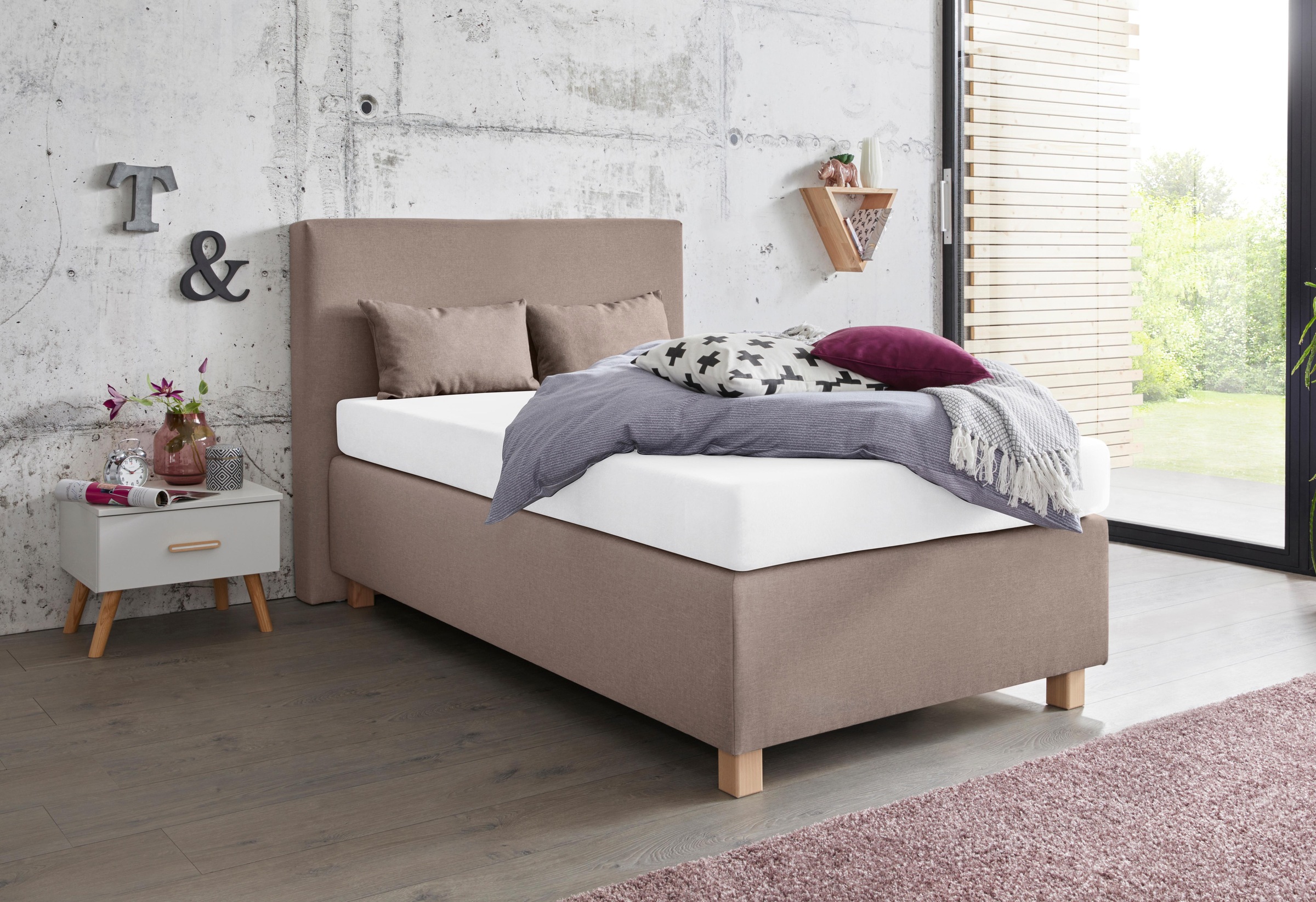 Westfalia Schlafkomfort Boxspringbett, mit Zierkissen