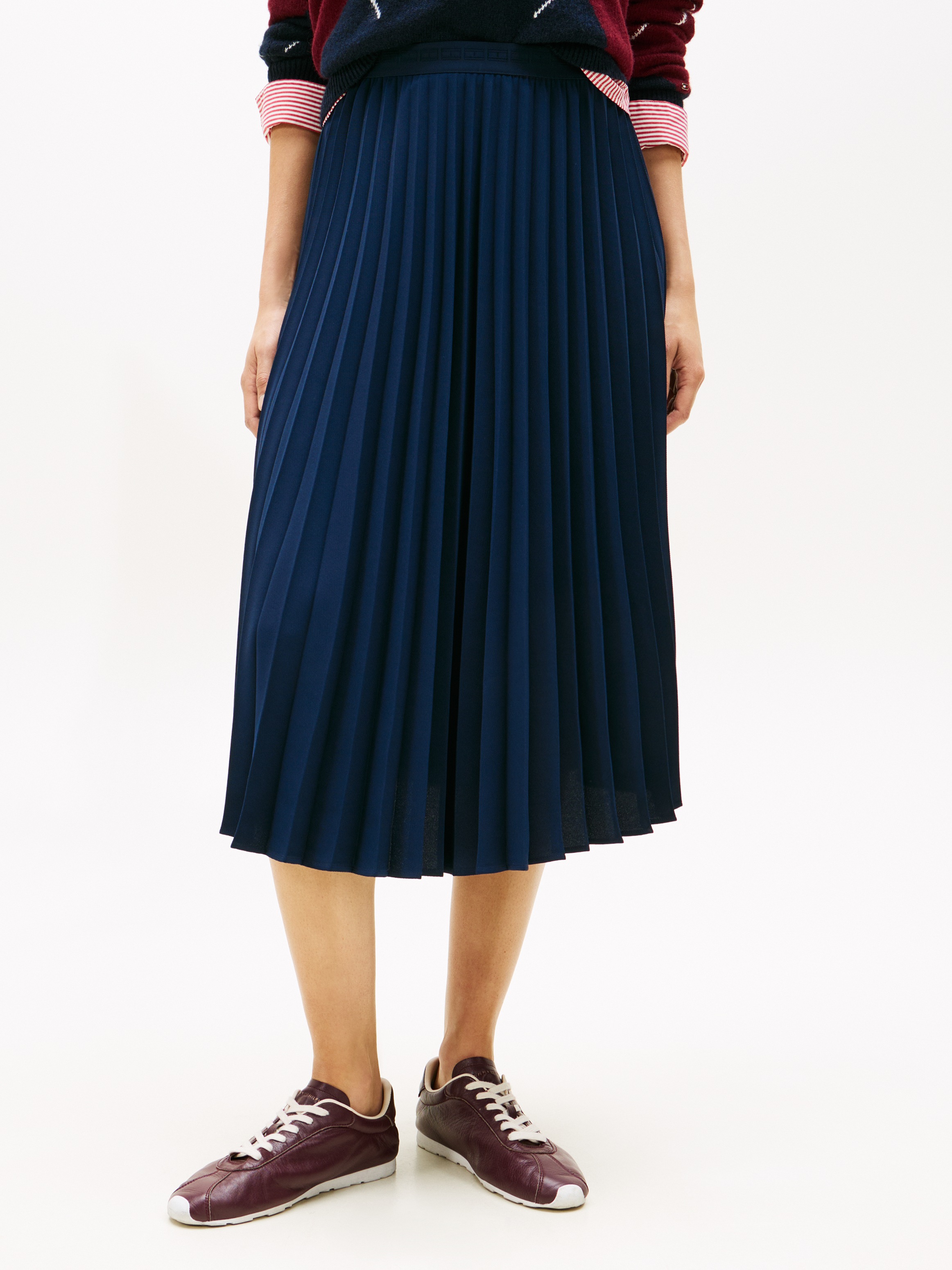 Tommy Hilfiger Plisseerock »FLUID PLEATED PULL ON MIDI SKIRT« günstig online kaufen