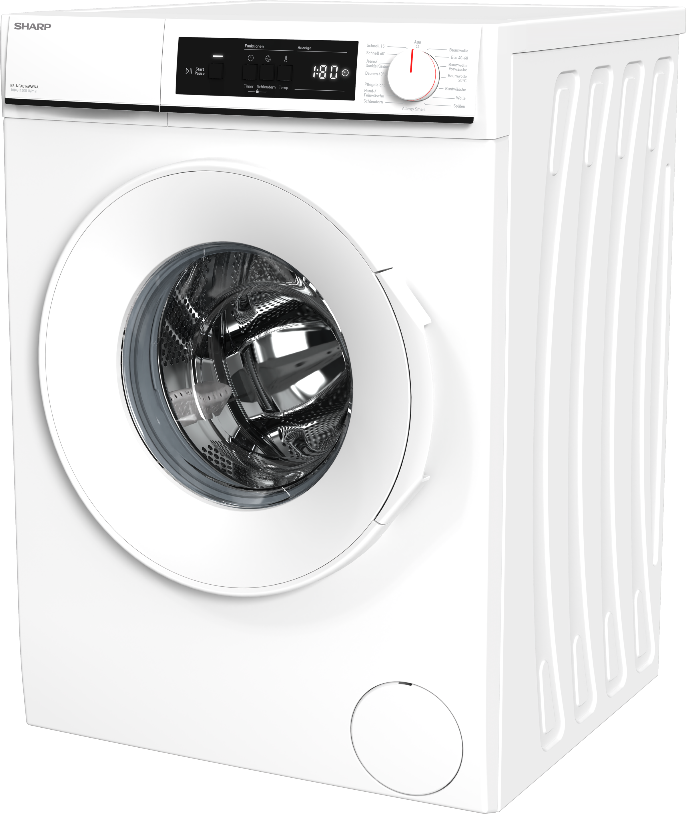 Sharp Waschmaschine »ES-NFA014WWNA-DE« 10 kg 1400 U/min