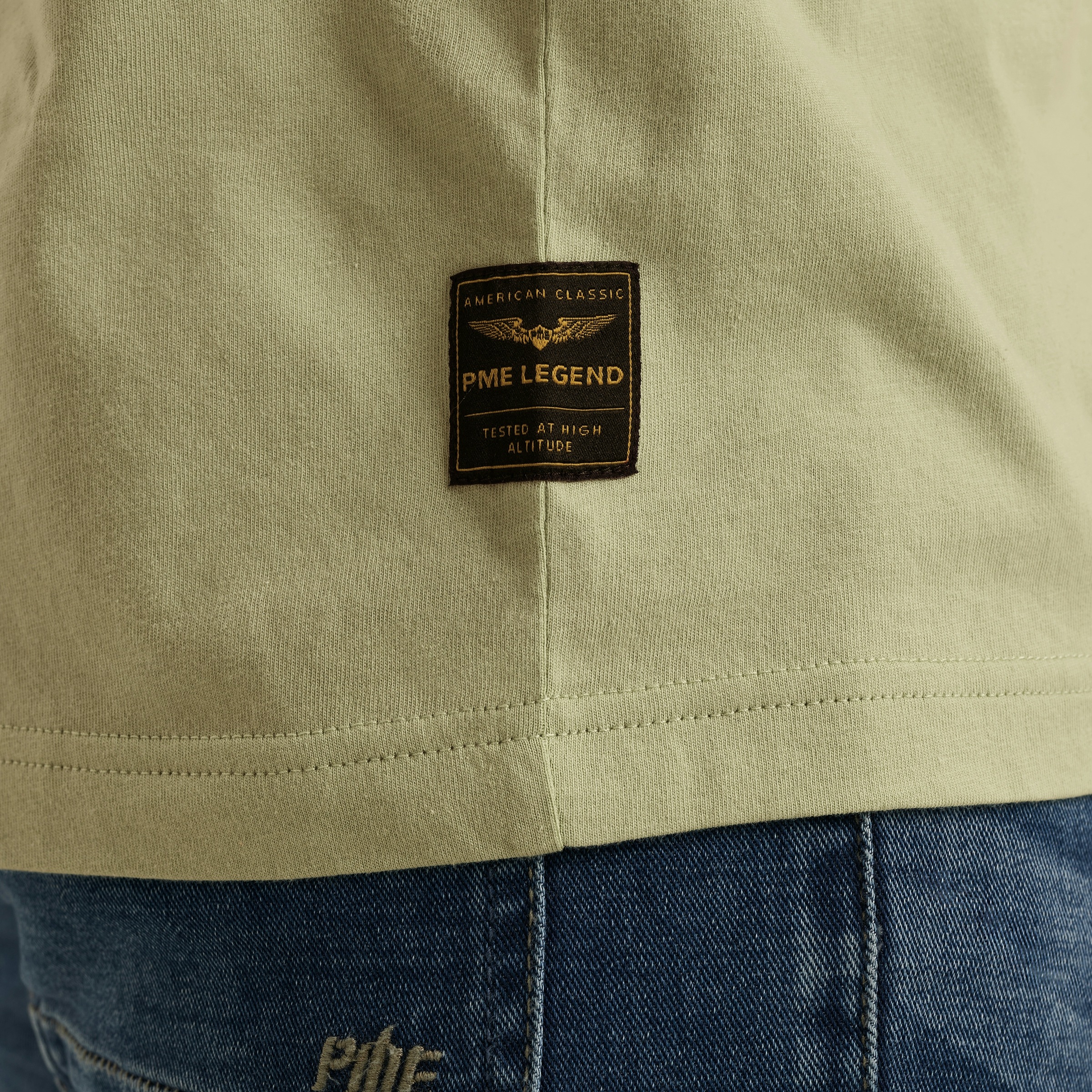 PME LEGEND T-Shirt »Short sleeve r-neck single jersey«, mit Logo-Print