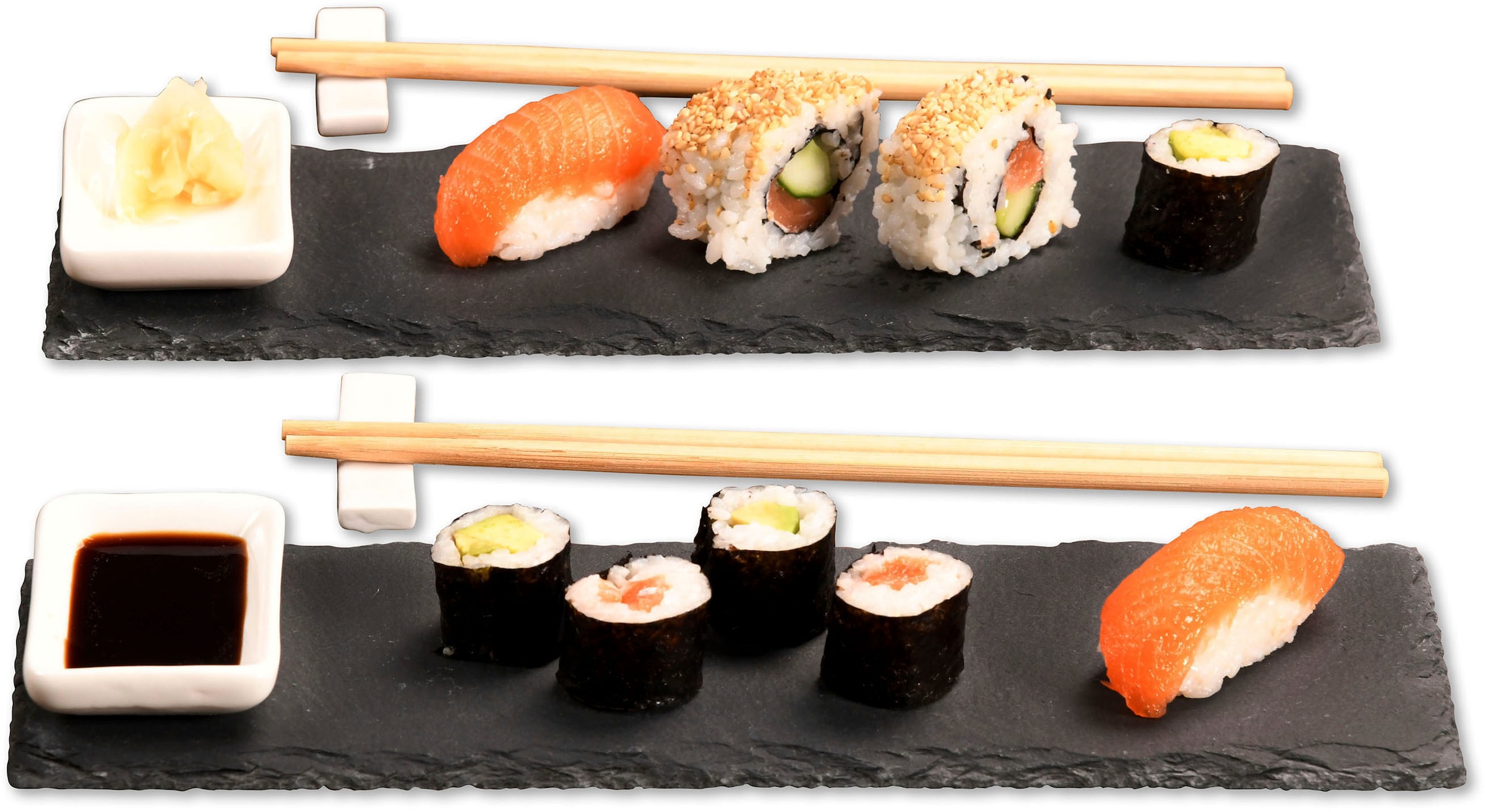 KESPER® Servierplatte »(Sushi-Set)«, (Set, 8 tlg.), mit Zubehör