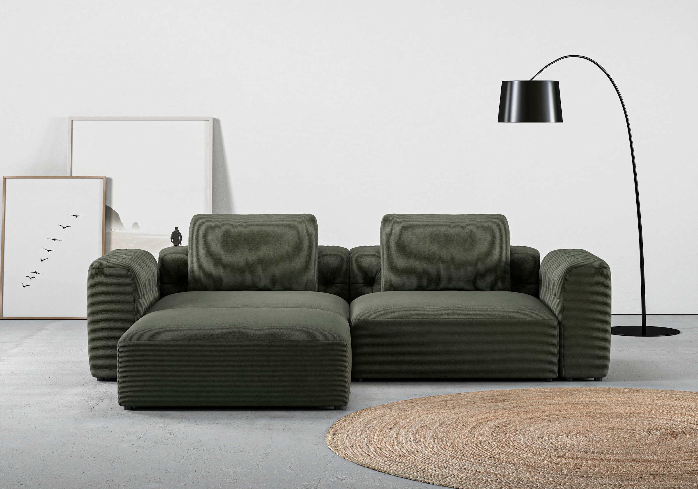 RAUM.ID Ecksofa »Cushid L-Form«, Modulset, bestehend aus 3 Teilen günstig online kaufen