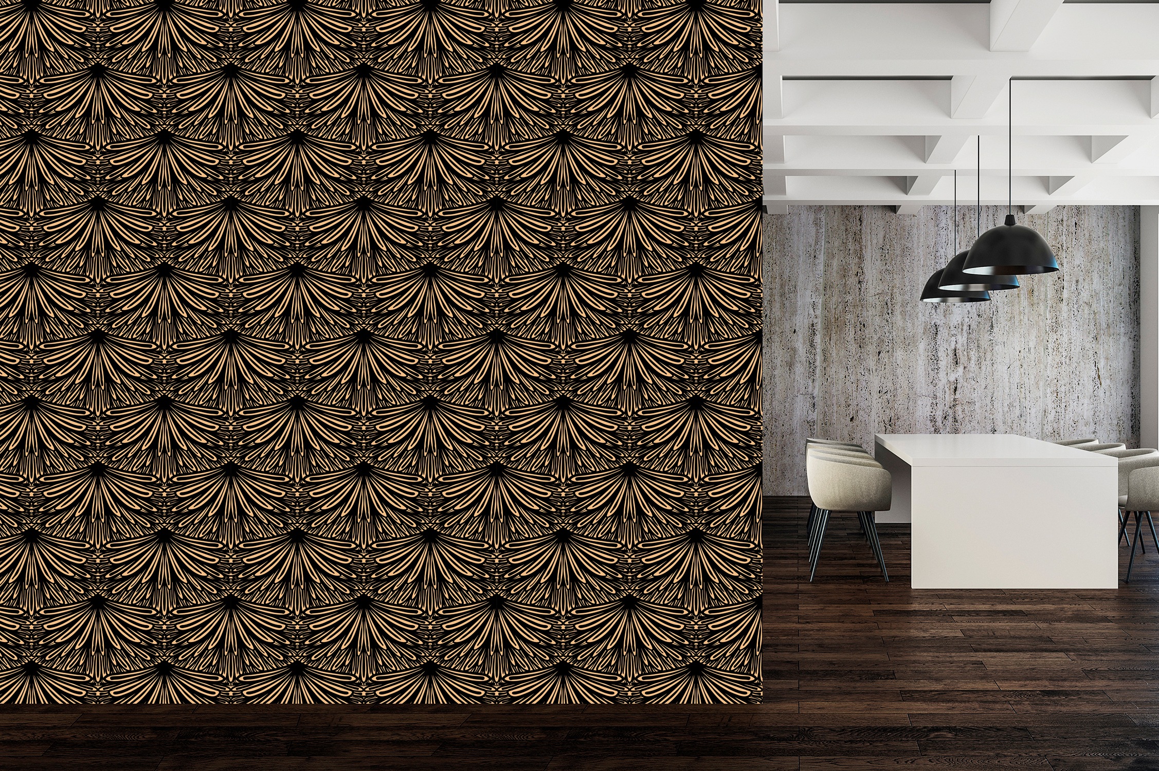 queence Vinyltapete »Bozan« Farbverlauf | abstrakt | bedruckt | gemustert glatt 90x250cm, selbstklebend, kinderleichte Anbringung, , Sticker