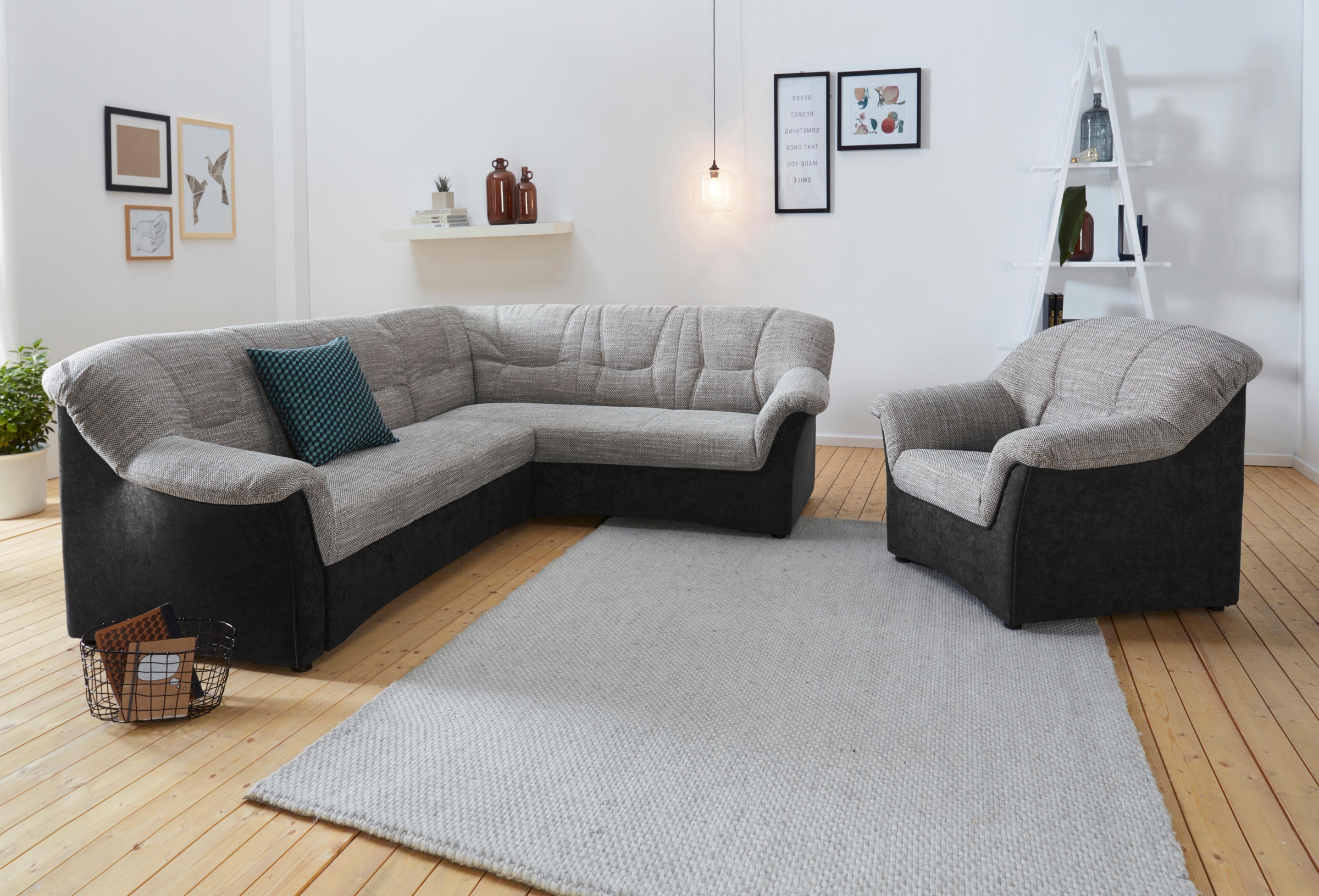 DOMO collection Ecksofa »Sarafina zeitlos&bequem, optional mit Federkern, B günstig online kaufen