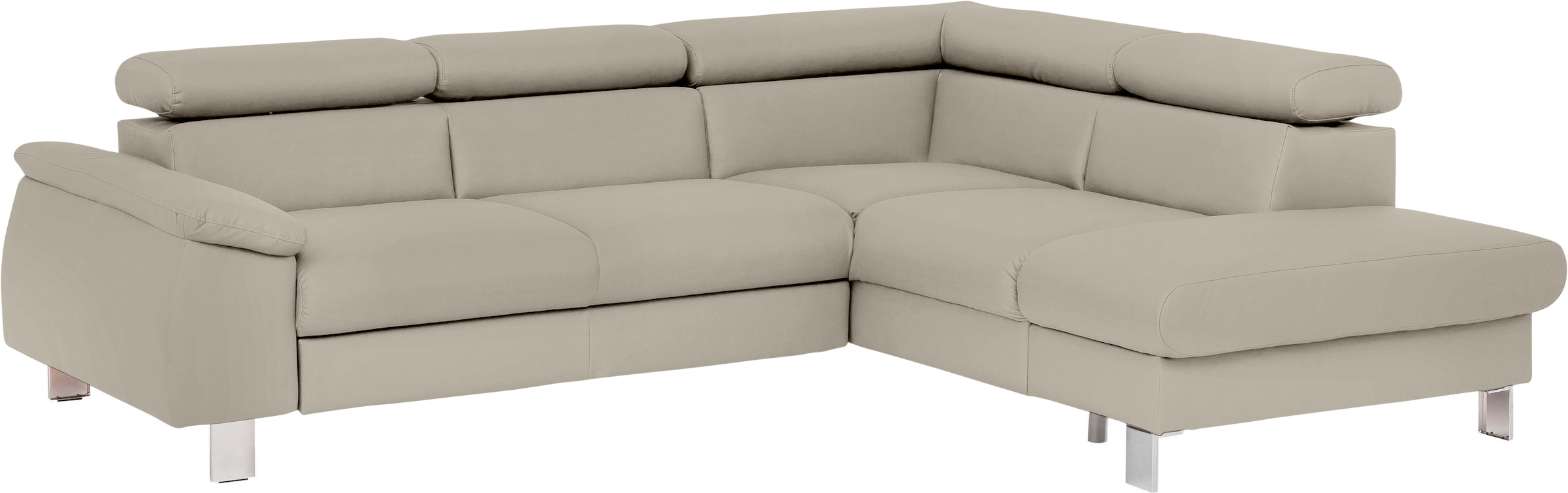 COTTA Ecksofa »Komaris L-Form, B: 249 cm« mit Kopfteilverstellung, optional günstig online kaufen