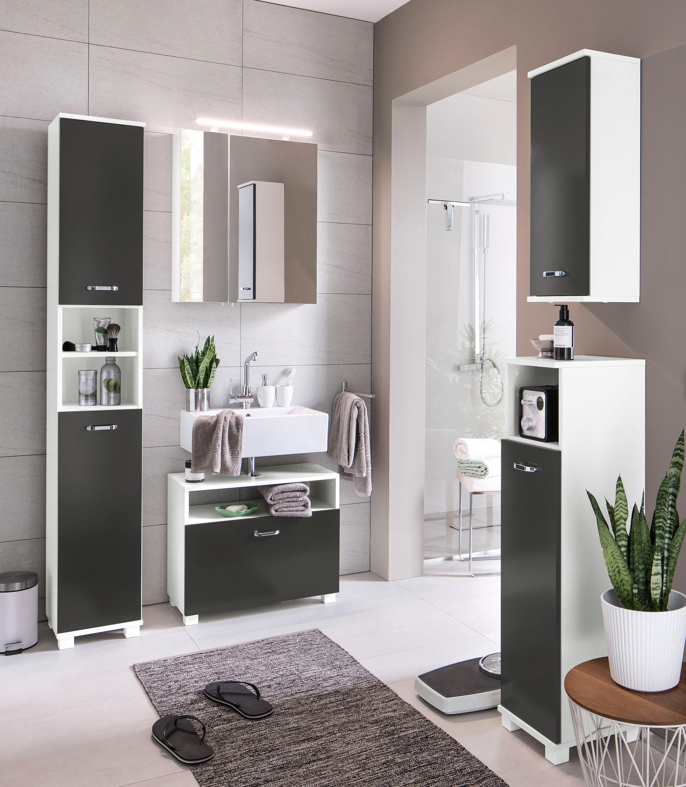 Schildmeyer Hängeschrank »Colli in verschiedenen Farben«, Breite 30 cm, Badezimmerschrank Metallgriffe, wechselbarer Türanschlag