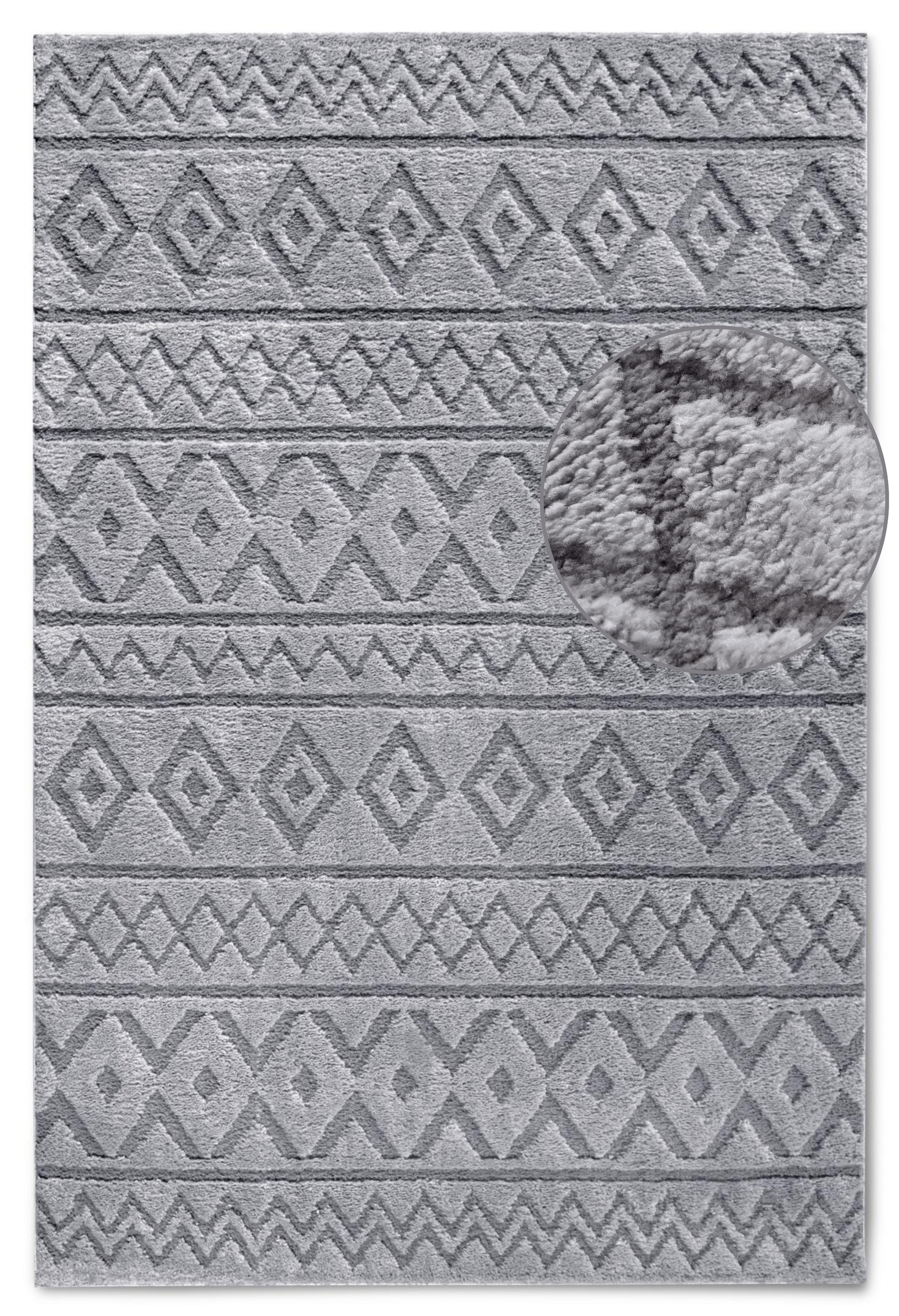 ELLE DECORATION Designteppich »Itinerance«, rechteckig, 18 mm Höhe, Hochflor, Shaggy, Läufer, weich, Langflor, modern, Hoch Tief Effekt