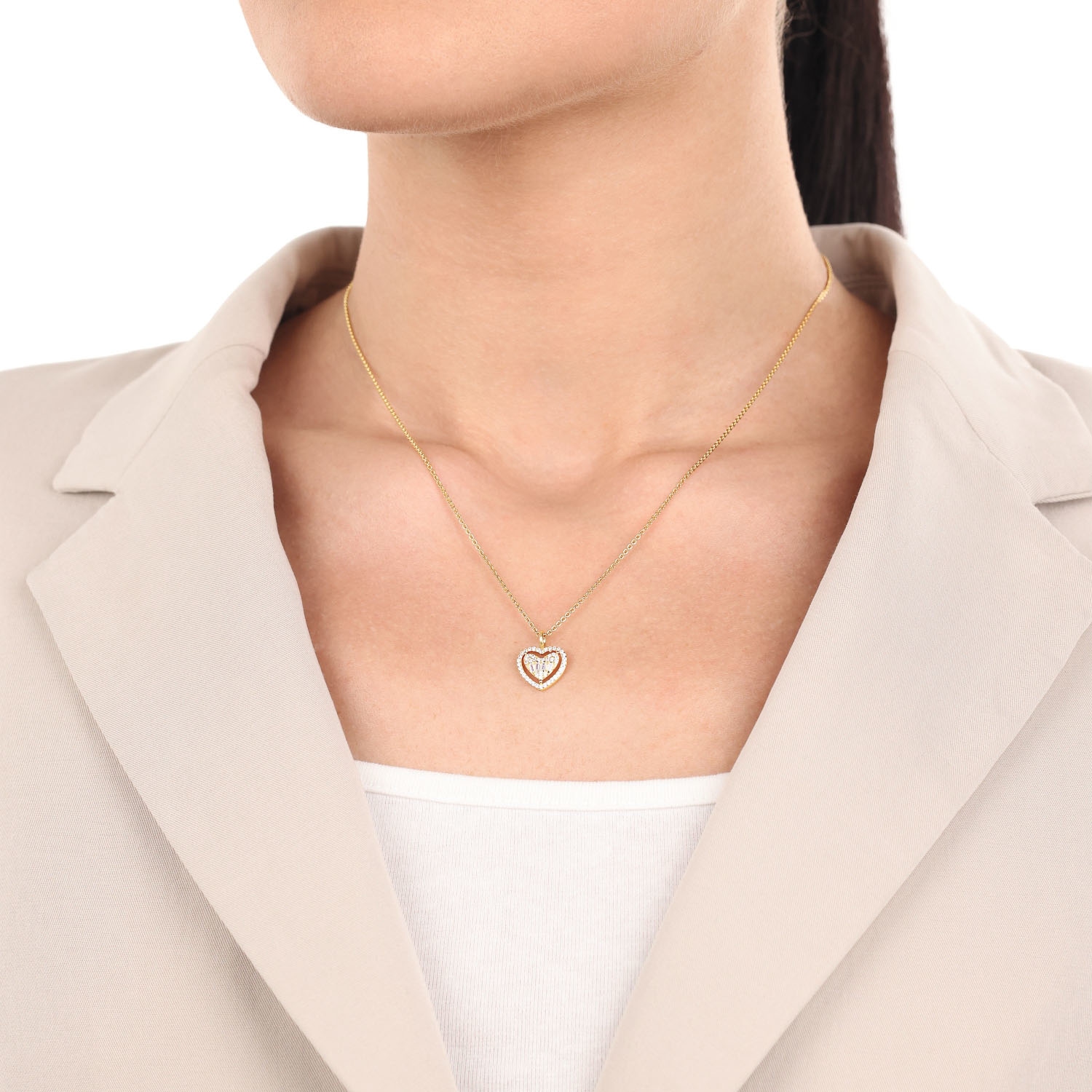 Amor Herzanhänger »2039065«  mit Zirkonia (synth.)