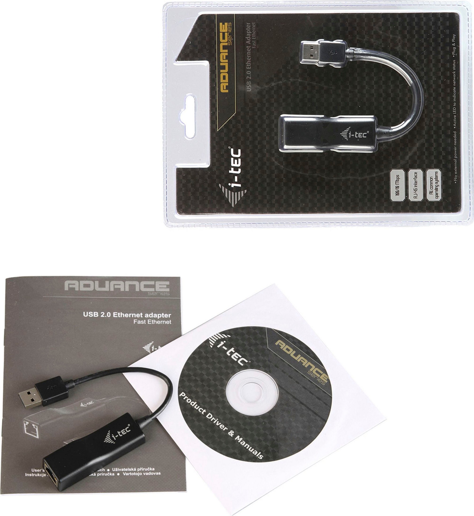 I-TEC USB-Adapter »USB Fast Ethernet Adapter Netzwerkkarte« RJ-45 (Ethernet) zu USB 2.0