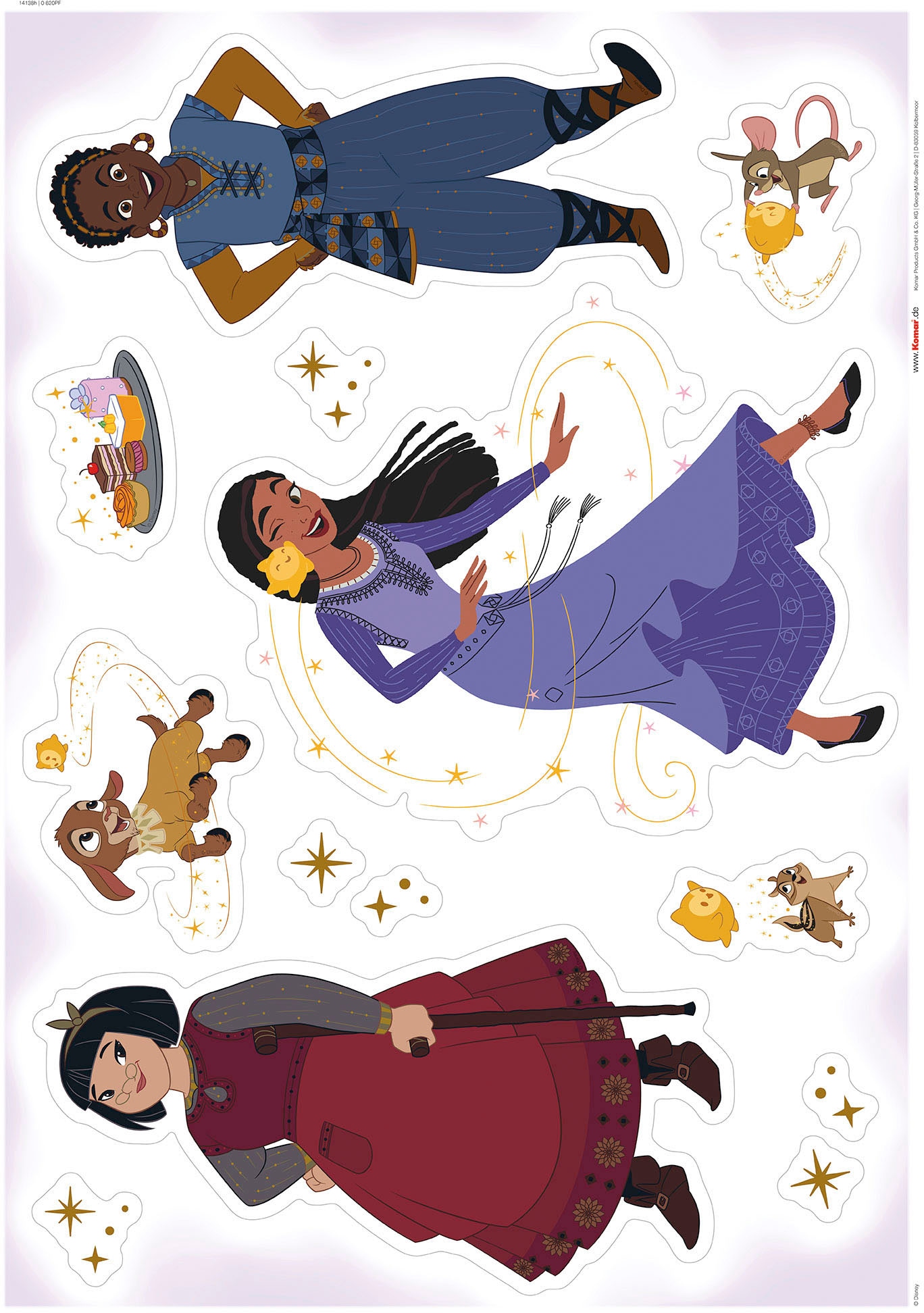 Komar Wandtattoo »Wish Dance - Größe 50 x 70 cm«, (11 St.), selbstklebend, Wandsticker, Kinderzimmer