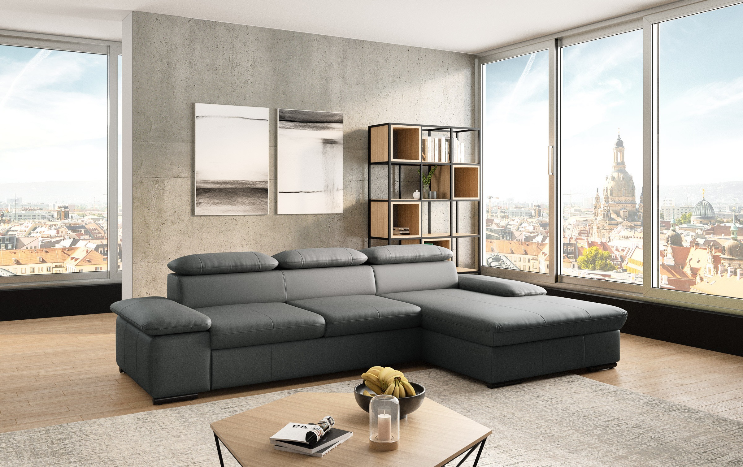 sit&more Ecksofa »Alcudia L-Form«, wahlweise mit Bettfunktion günstig online kaufen