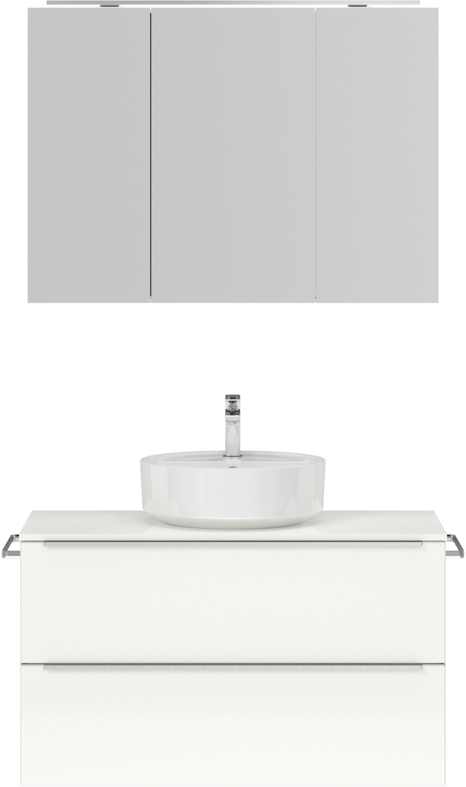 nobilia® Badmöbel-Set »Alvene« vormontiert, mit Soft-Close, 2 Stk. tlg. günstig online kaufen