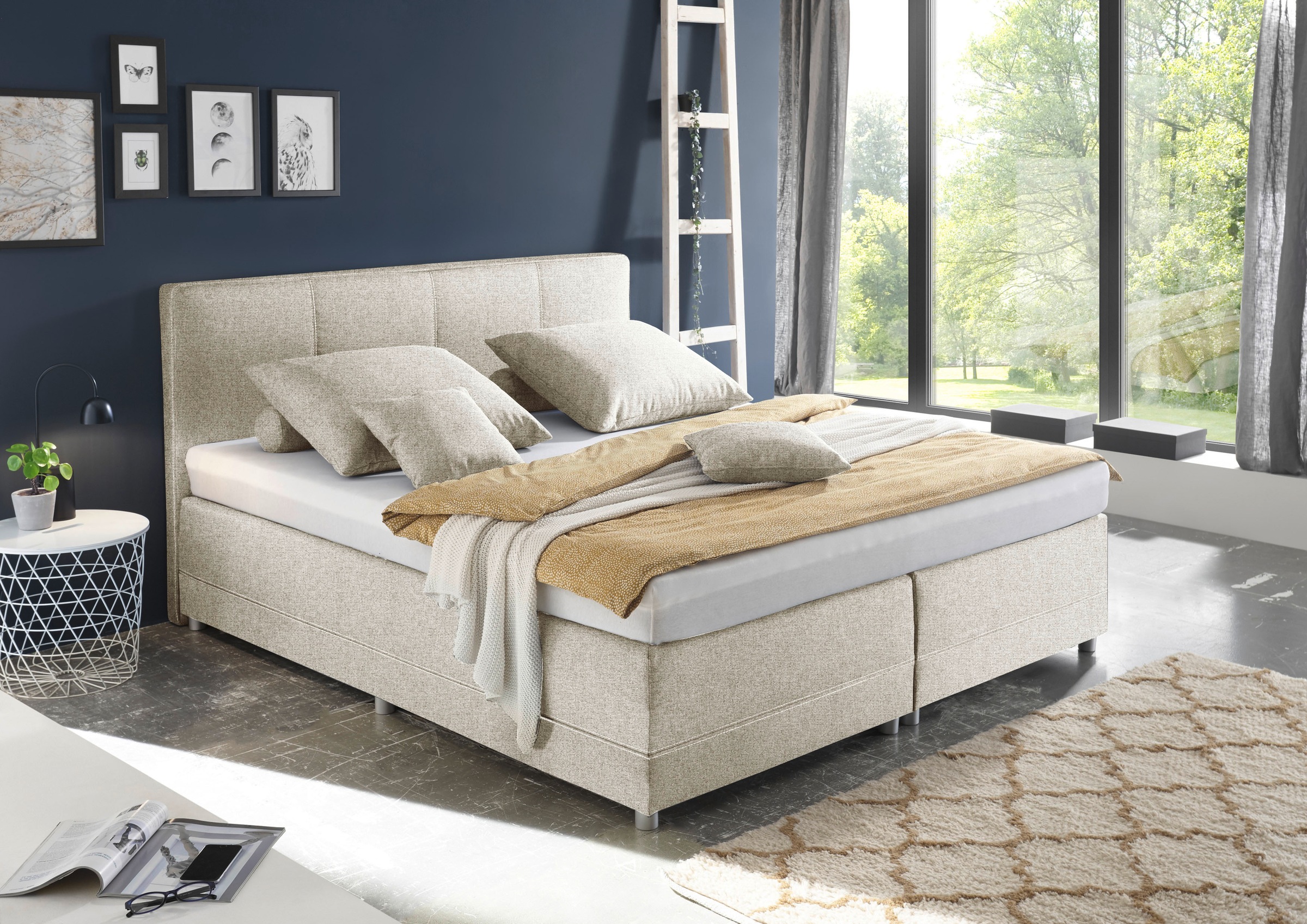 ED EXCITING DESIGN Boxspringbett »Luanda«, wahlweise mit Matratze und Toppe günstig online kaufen