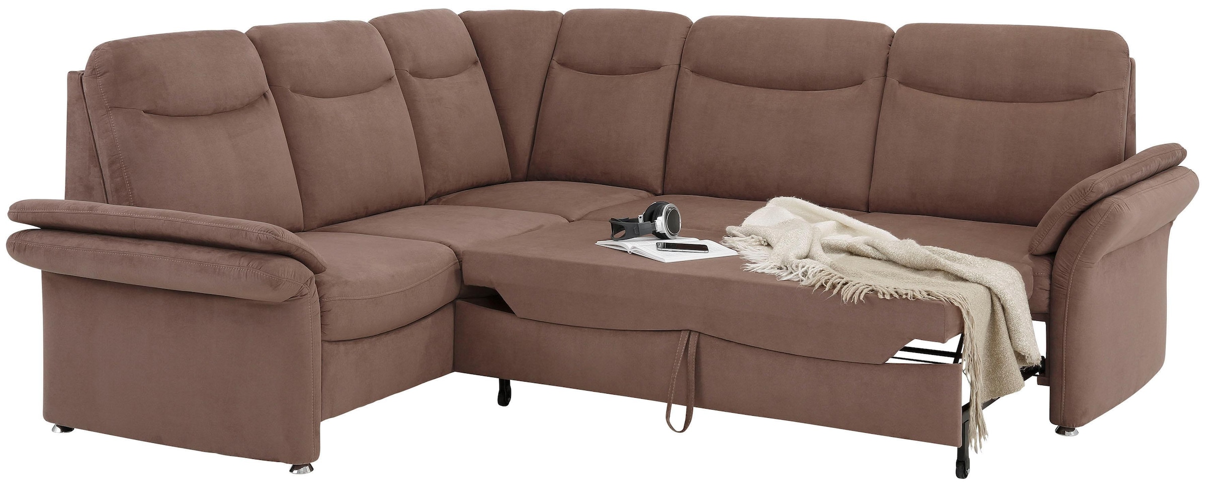Home affaire Ecksofa »Tahoma L-Form«, mit Armlehnfunktion, wahlweise Bettfunktion, Schublade, Relaxfunktion