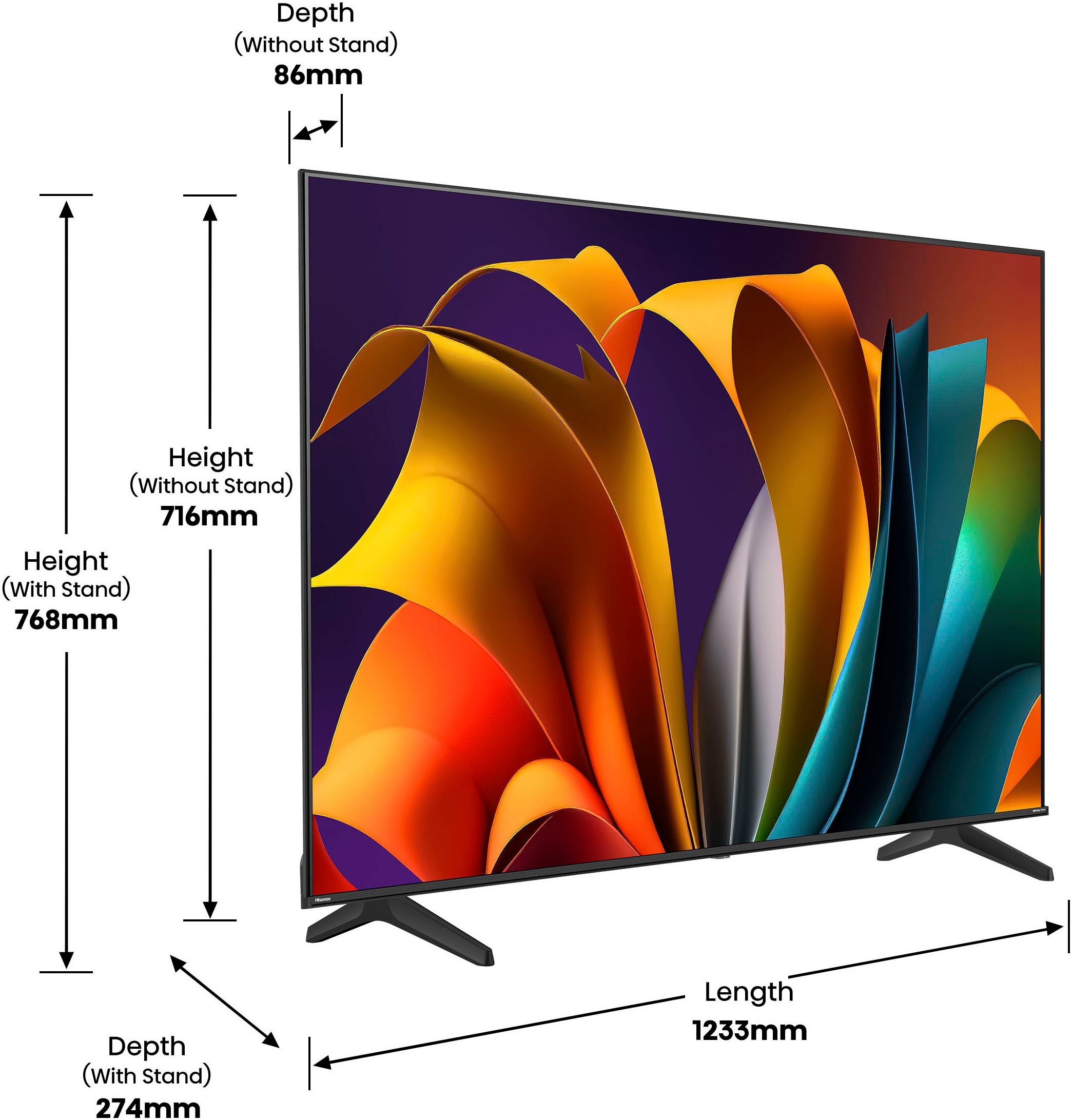 Hisense LED-Fernseher »55E6NT«, 4K Ultra HD, Smart-TV, 4K UHD