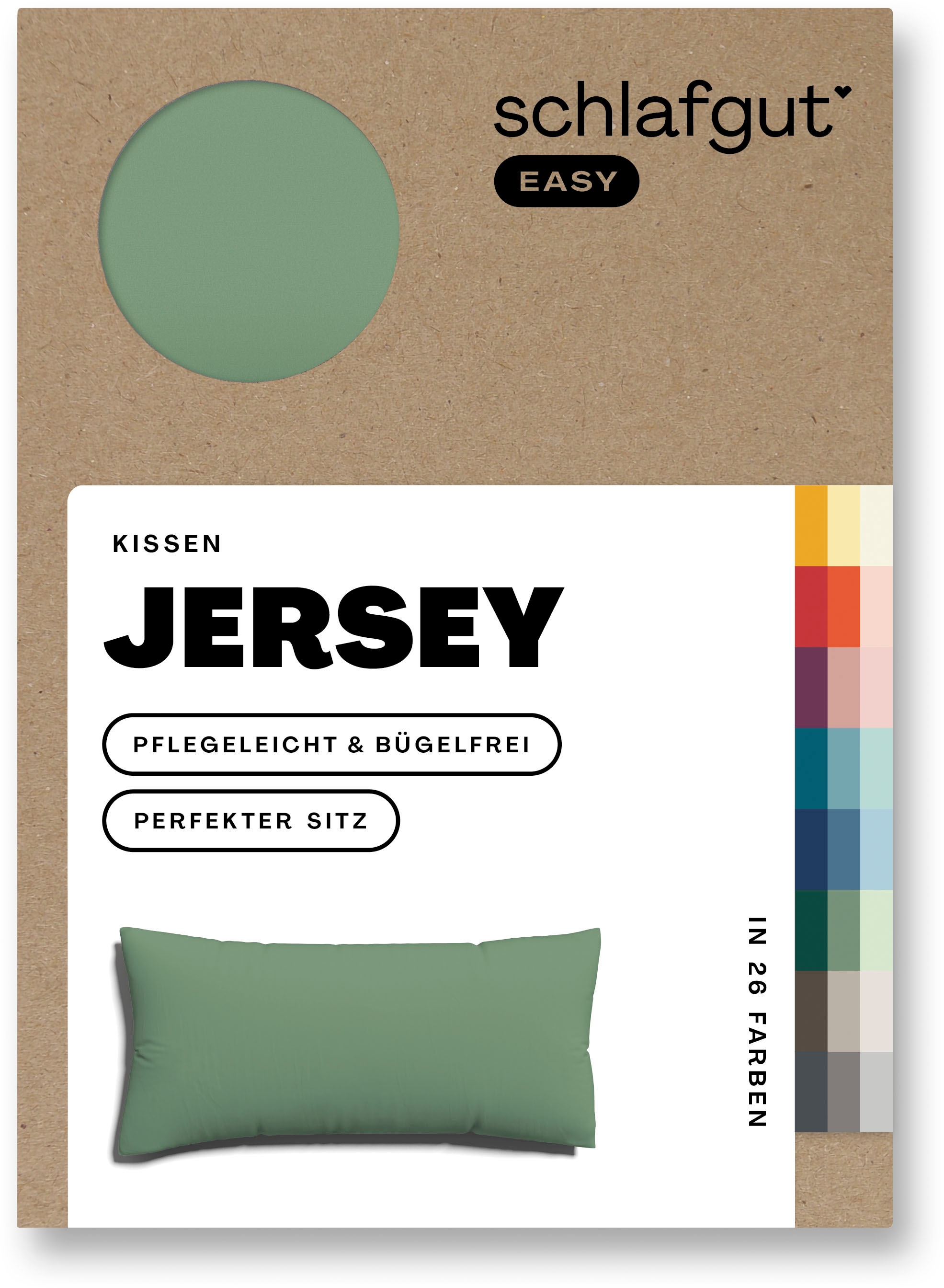 Bild von Schlafgut Kissenbezug »EASY Jersey«, (1 St.), Kissenhülle mit Reißverschluss, weich und saugfähig, Kissenbezug