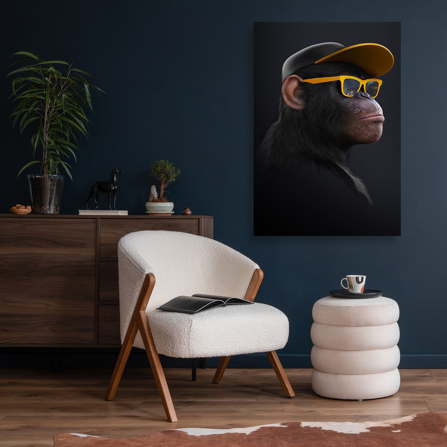 Affengeilebilder Leinwandbild »Affengeil Sonnenbrille by Juliano de Araujo auf Keilrahmen gespannt« 1 Stk. tlg. Kunstdruck Wandbild Bild in verschiedenen Formaten