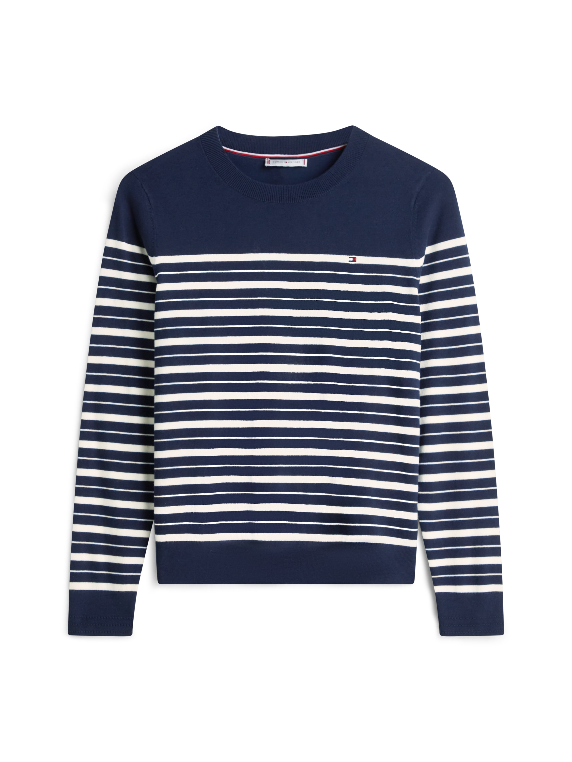 Tommy Hilfiger Rundhalspullover »CO JERSEY STITCH LS C-NK SWT«