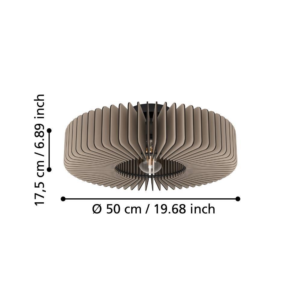 EGLO Deckenleuchte »PALOMBAIA« E27 1 Stk. Deckenlampe, Wohnzimmerlampe aus Holz, E27 Fassung, Ø 50 cm