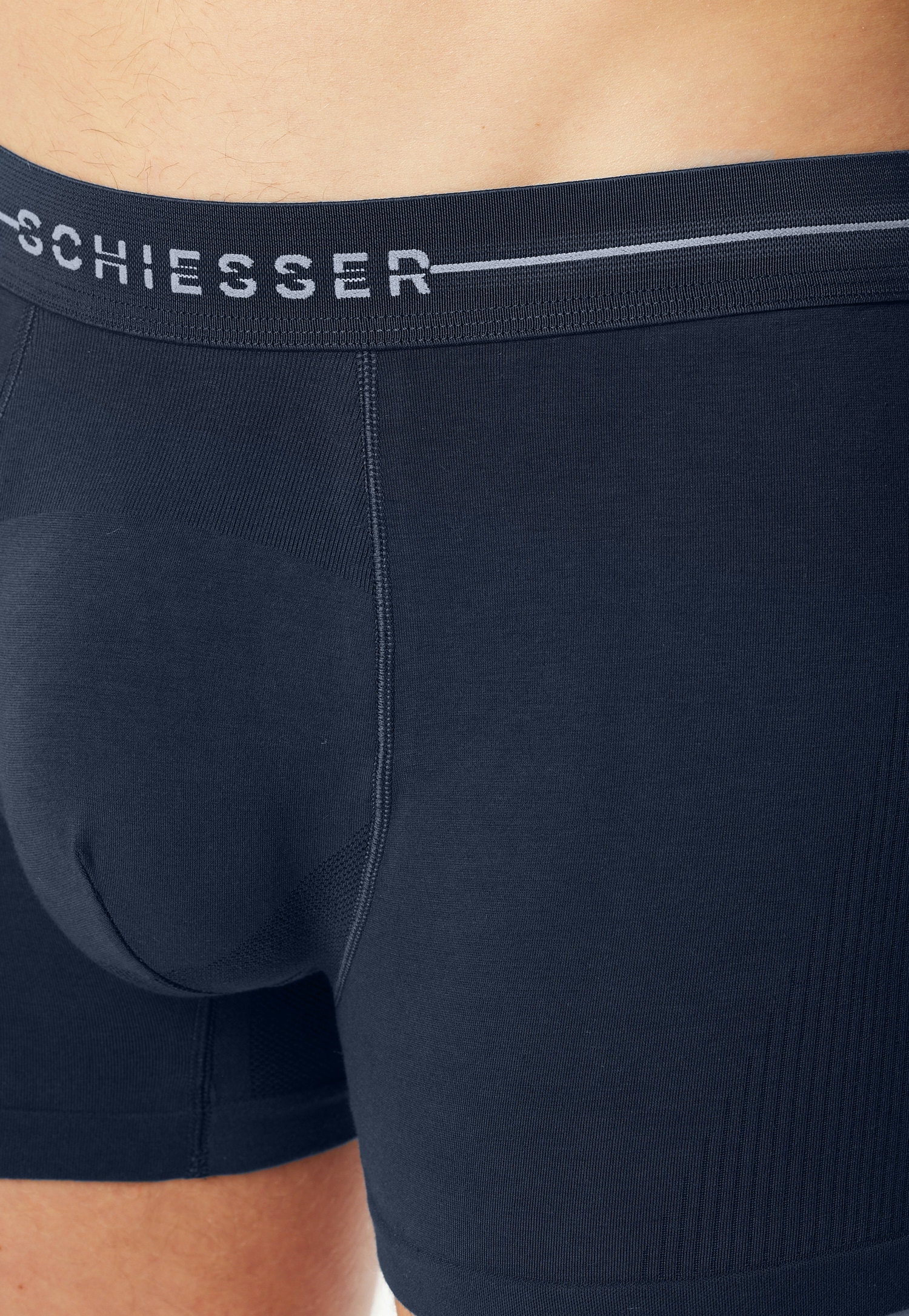 Schiesser Boxershorts »Cotton Flex« 2er Pack,  Baumwollmischung, ohne störende Seitennähte, superweich