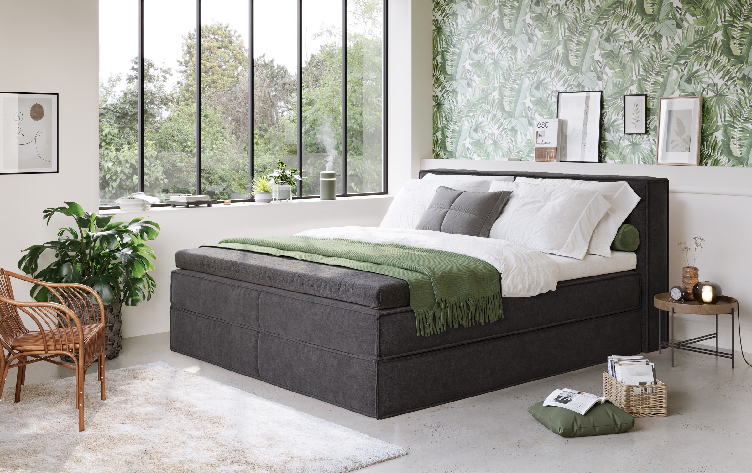 LeGer Home by Lena Gercke Boxspringbett »Addyson«, (Härtegrade H2, H3 und H günstig online kaufen