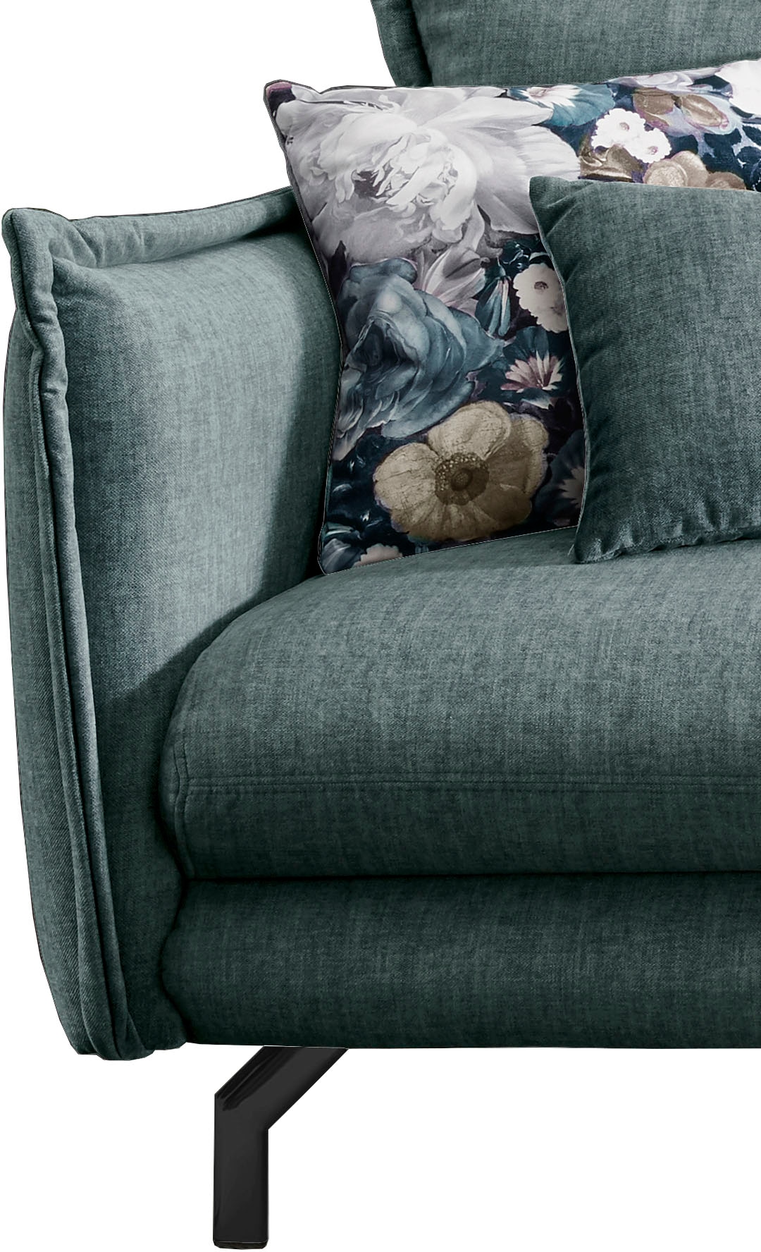 Home affaire Ecksofa »Lazio modern und bequem, schmale Armlehnen, tolle Detailverarbeitung« Armlehnen verstellbar