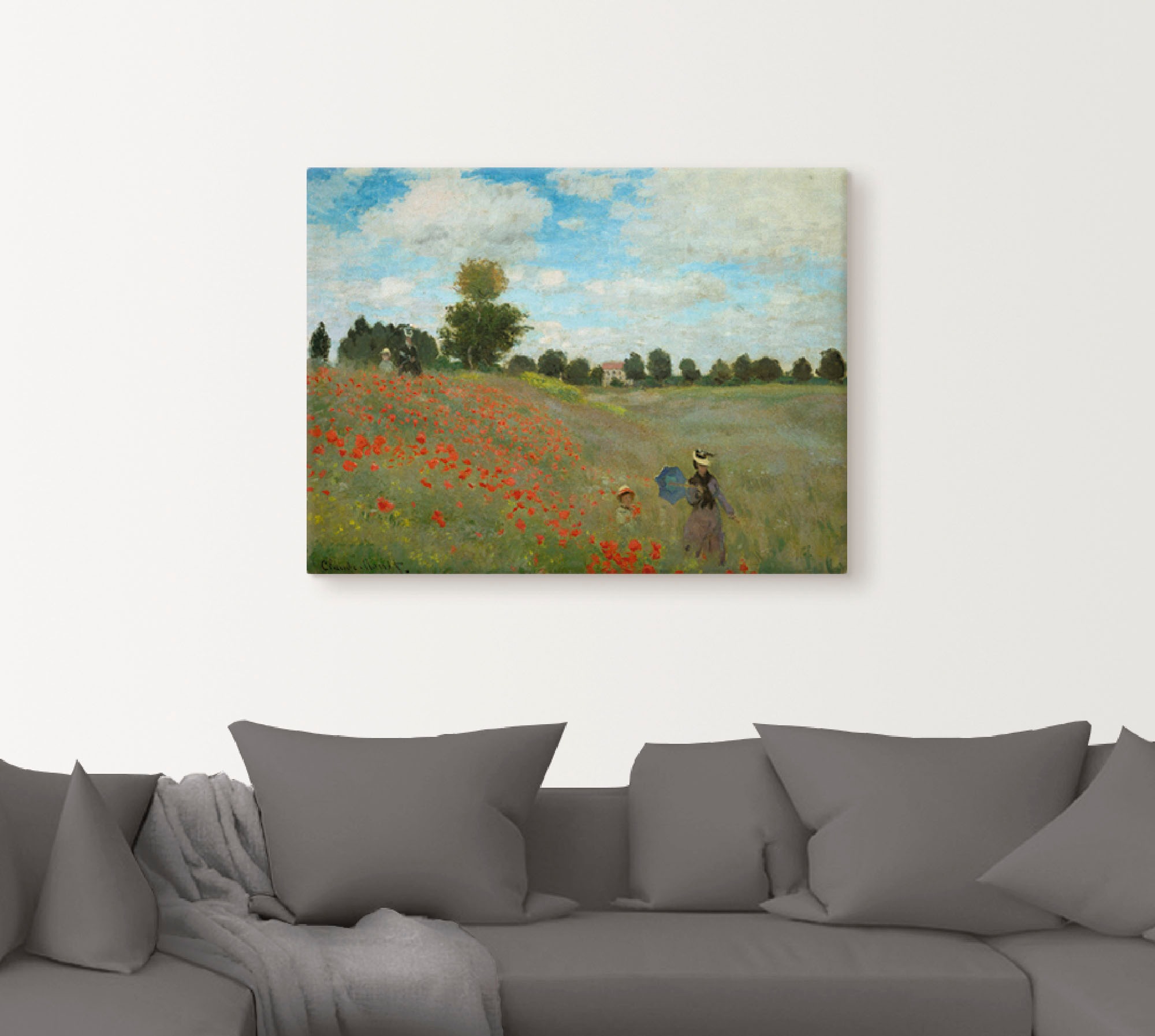 Artland Wandbild »Mohnfeld bei Argenteuil. 1873«, Blumen, (1 St.), als Lein günstig online kaufen