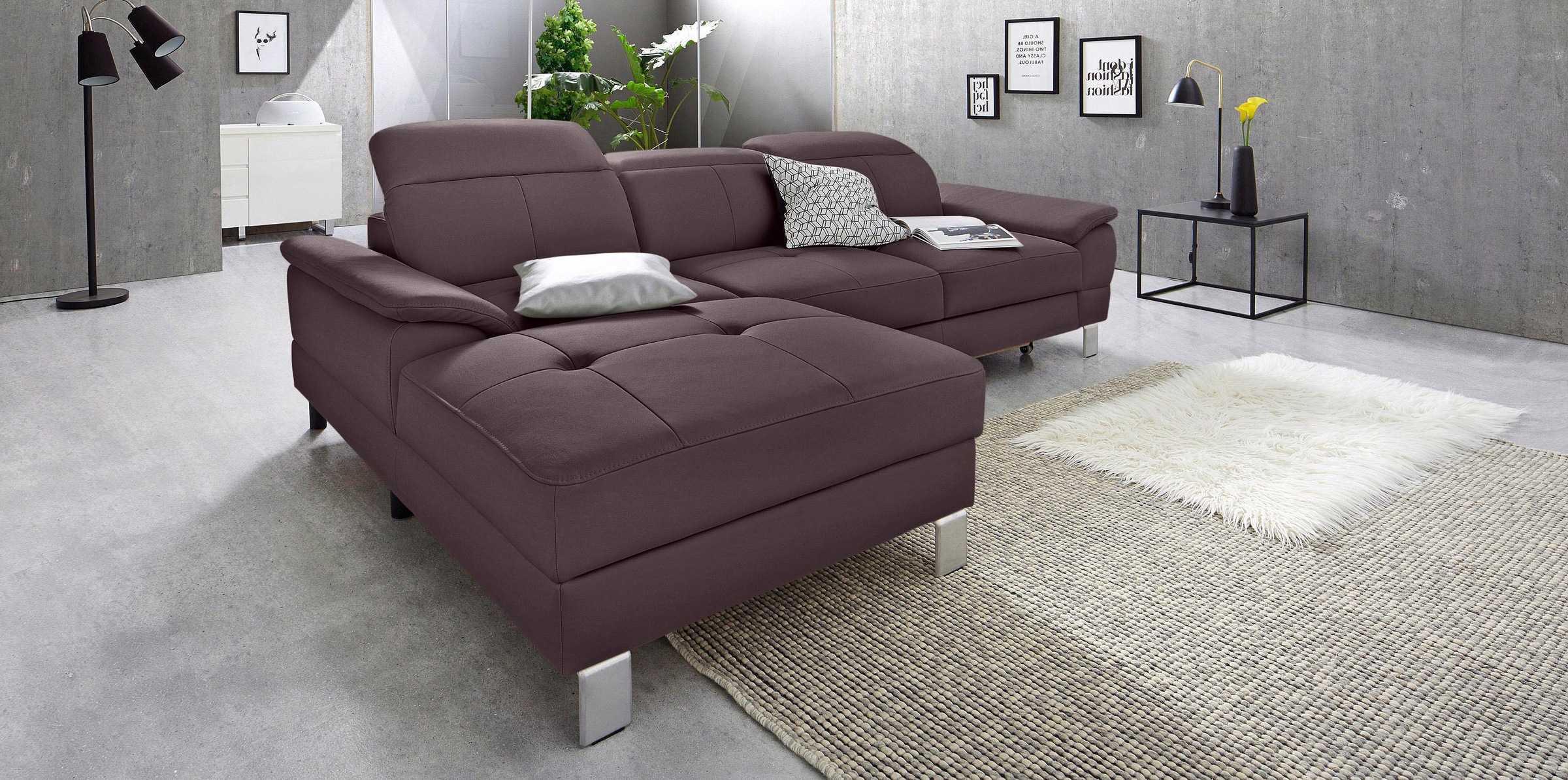 exxpo - sofa fashion Ecksofa »Mantua 2, inkl. Kopf- bzw. Rückenverstellung, günstig online kaufen