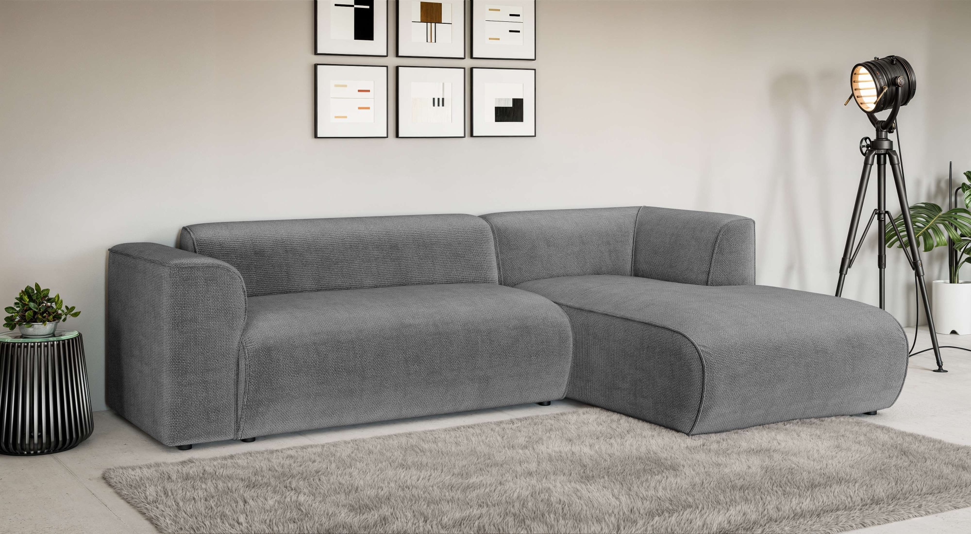 Home affaire Ecksofa »MERID L-Form (257 cm), zeitlos & stilvolles Design,« günstig online kaufen