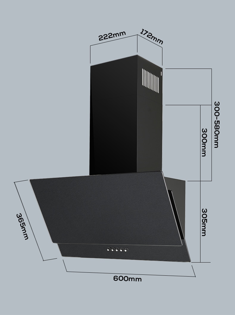 Hanseatic Kopffreihaube »SY-103E9G-P1-C120-L52-600« Die Optik sorgt für ein elegantes und modernes Aussehen