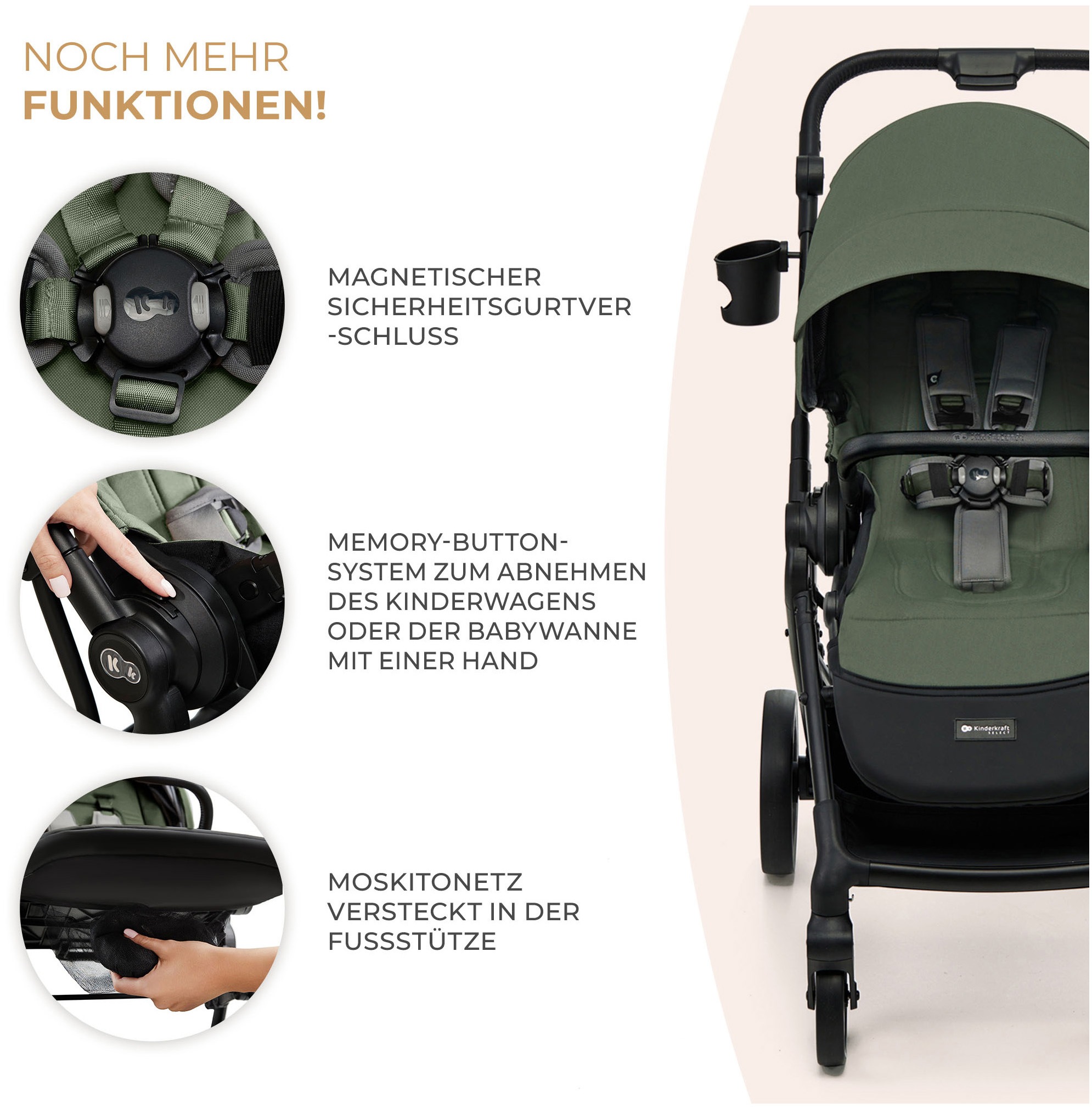 Kinderkraft Kombi-Kinderwagen »YOXI 2IN1« 22 kg