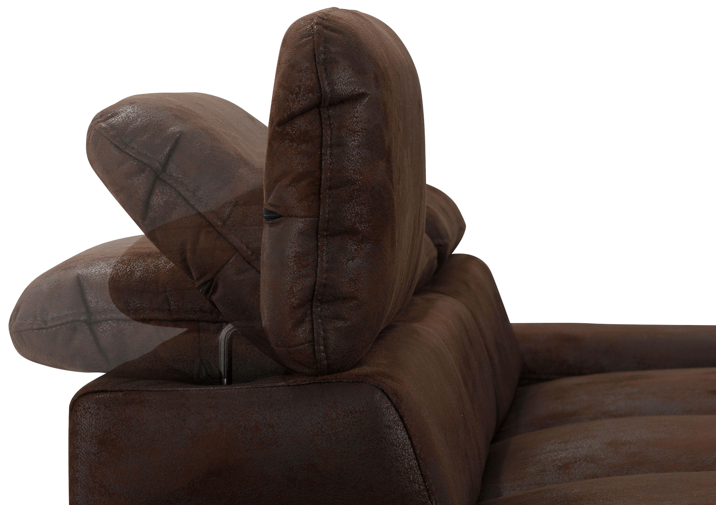 Home affaire Ecksofa »Alberto L-Form«, mit Kopfteilverstellung, wahlweise mit Bettfunktion