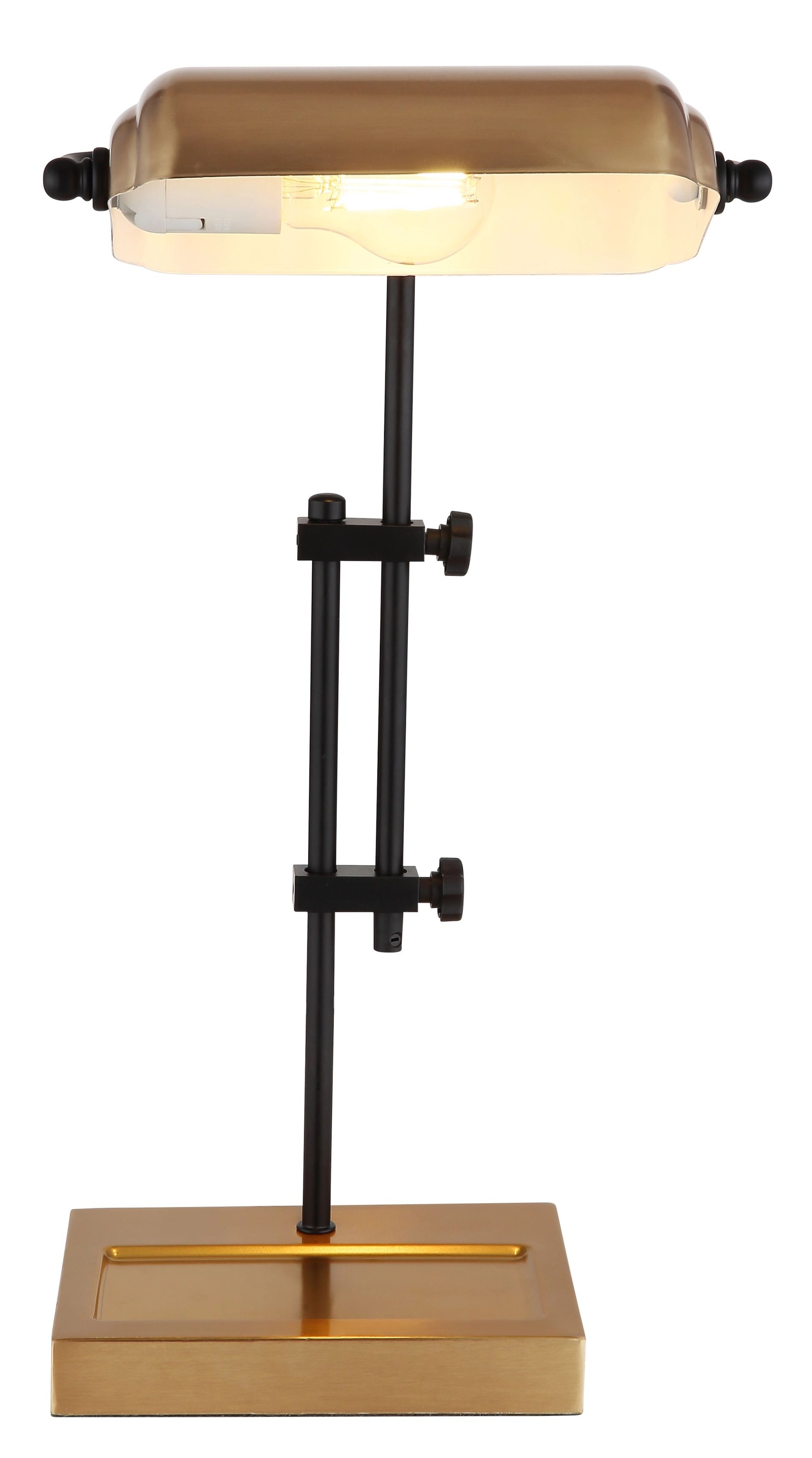 GLOBO LIGHTING Schreibtischlampe »MARID«, 1 flammig, Leuchtmittel E27 | ohne Leuchtmittel, Klassische Schreibtischleuchte, Antik-look Tischleuchte, Bankerlamp