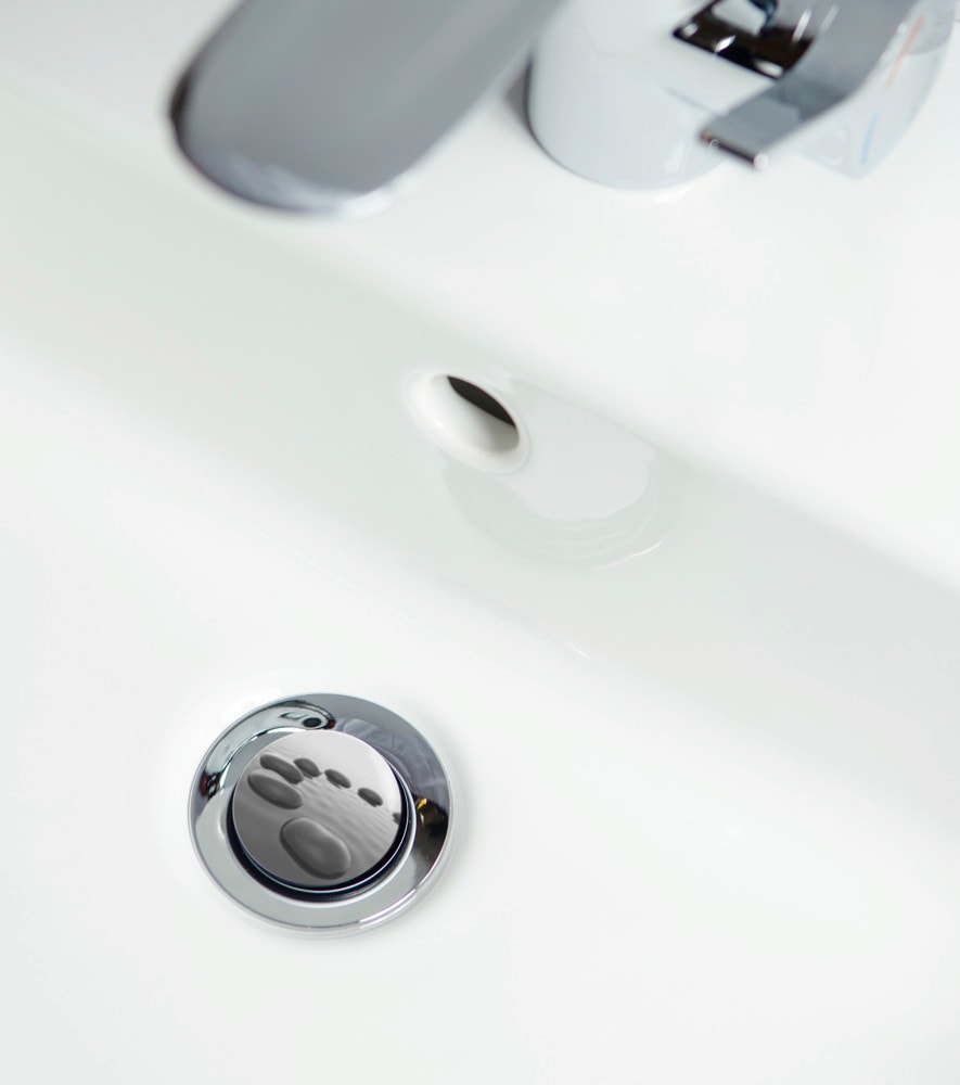 Sanilo Badaccessoire-Set »Black Stones«, (Komplett-Set, 3 tlg.), bestehend aus WC-Sitz, Badteppich und Waschbeckenstöpsel
