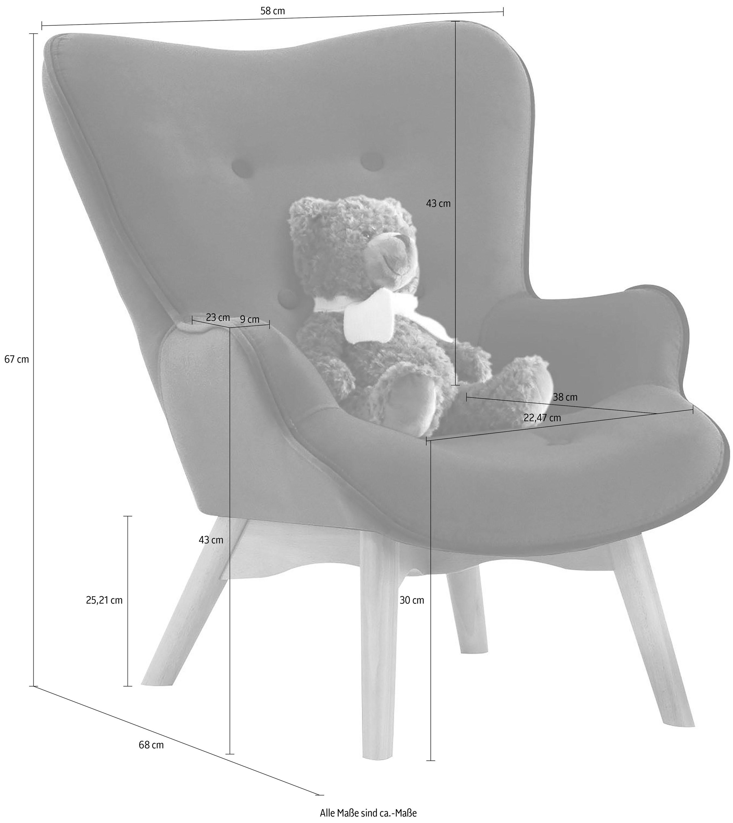 Lüttenhütt Sessel »Duca Mini«, in kleiner Ausführung für Kinder
