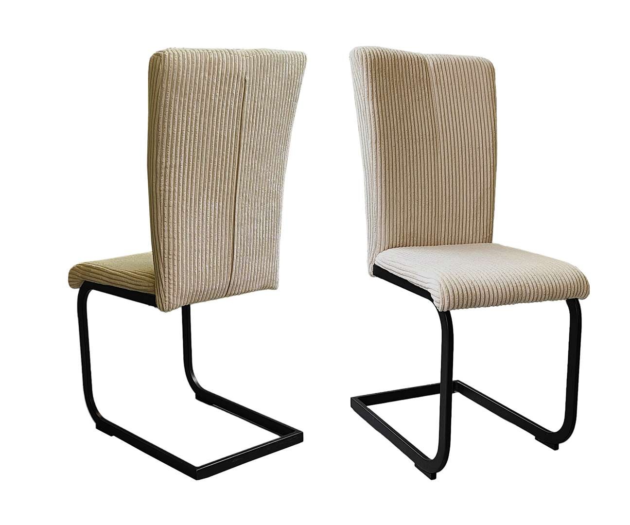 Home affaire Freischwinger »Oliver«, (Set), 2 St., Cord, Stuhl belastbar bi günstig online kaufen
