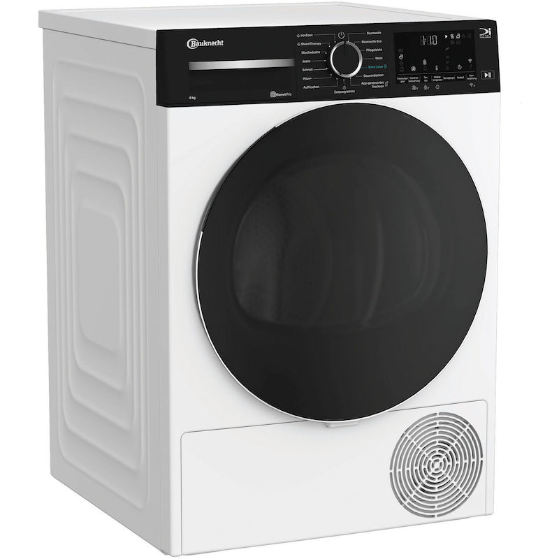 BAUKNECHT Wärmepumpentrockner »BT 87A WB« Adaptive Dry – optimiert Programme mit KI-Algorithmen weiß Precision Dry – Intelligentes Trocknen dank...