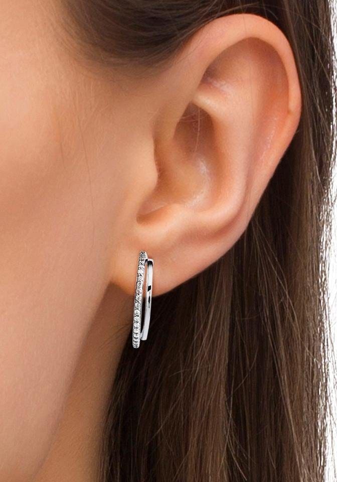 Amor Paar Creolen »2026205« mit Zirkonia (synth.)