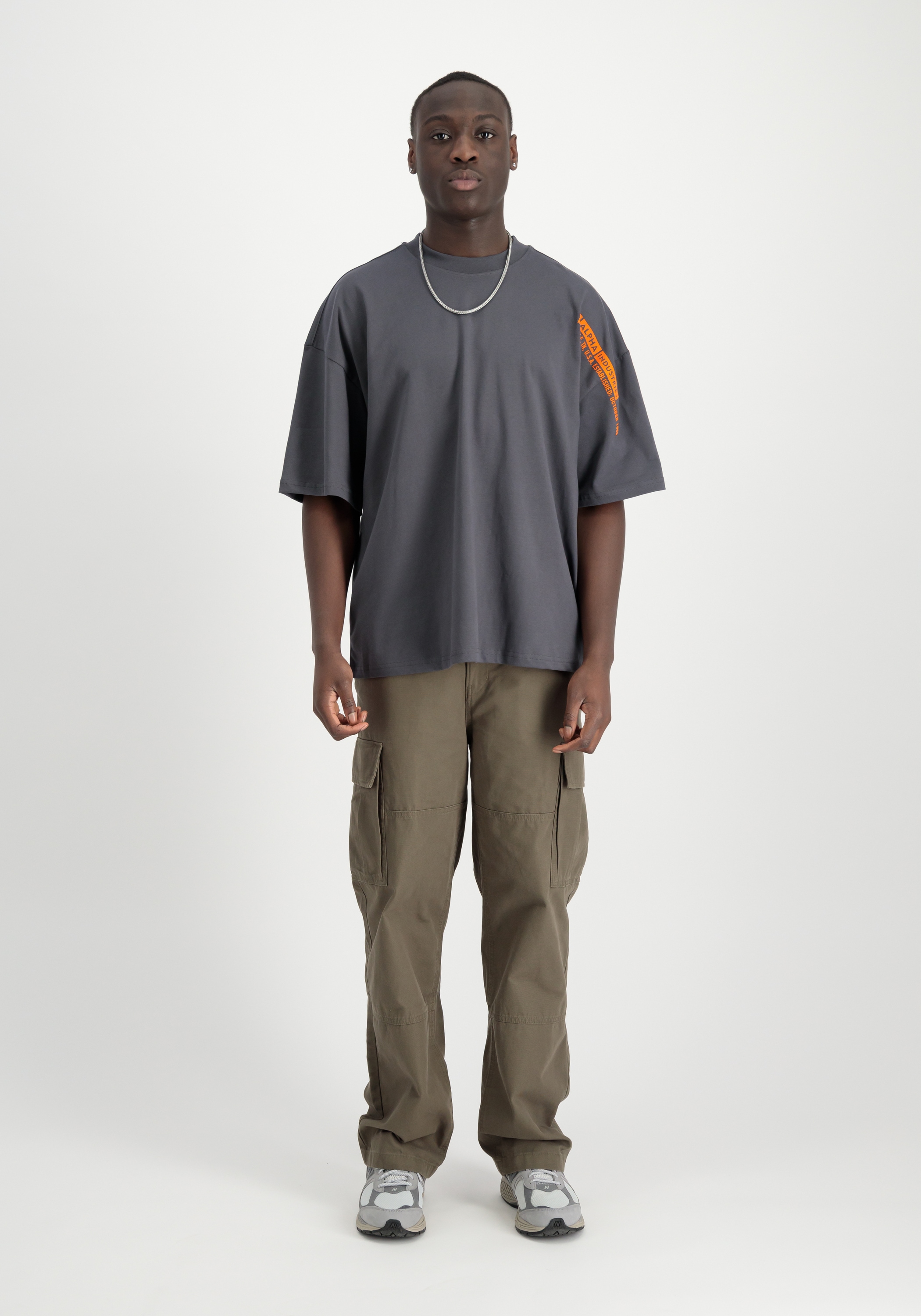Alpha Industries T-Shirt »Alpha Industries Men - T-Shirts Flock Logo T-Shirt«