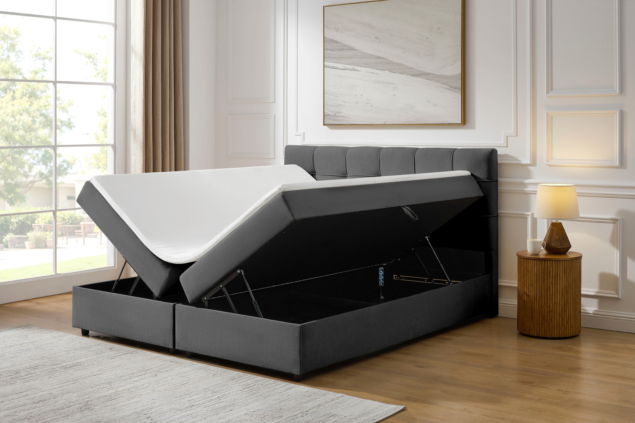 OTTO home Boxbett »Tommes inkl. Bettkasten und Topper, Liegefläche 180x200cm« erhältlich in der Größe 180x200 cm