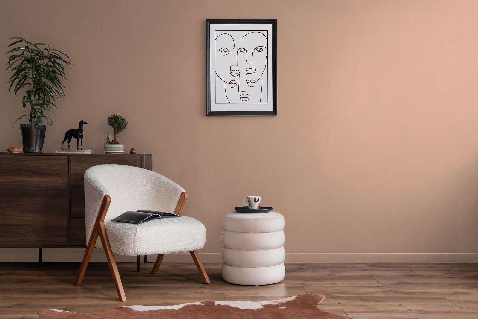 A.S. Création Wandfarbe »Premium Innenwandfarbe PURO Tuchmatt diverse apricot« ideal für Wohnzimmer, Schlafzimmer, Flur und Küche, Farbwelt Apricot