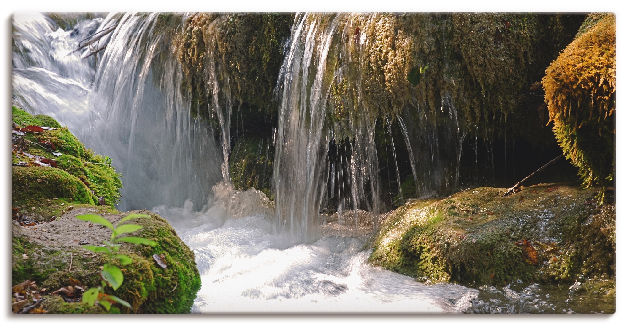 als Leinwandbild, (1 Poster Wandbild »Wasserfall«, online in versch. Artland Größen bestellen oder Wandaufkleber Gewässer, St.),