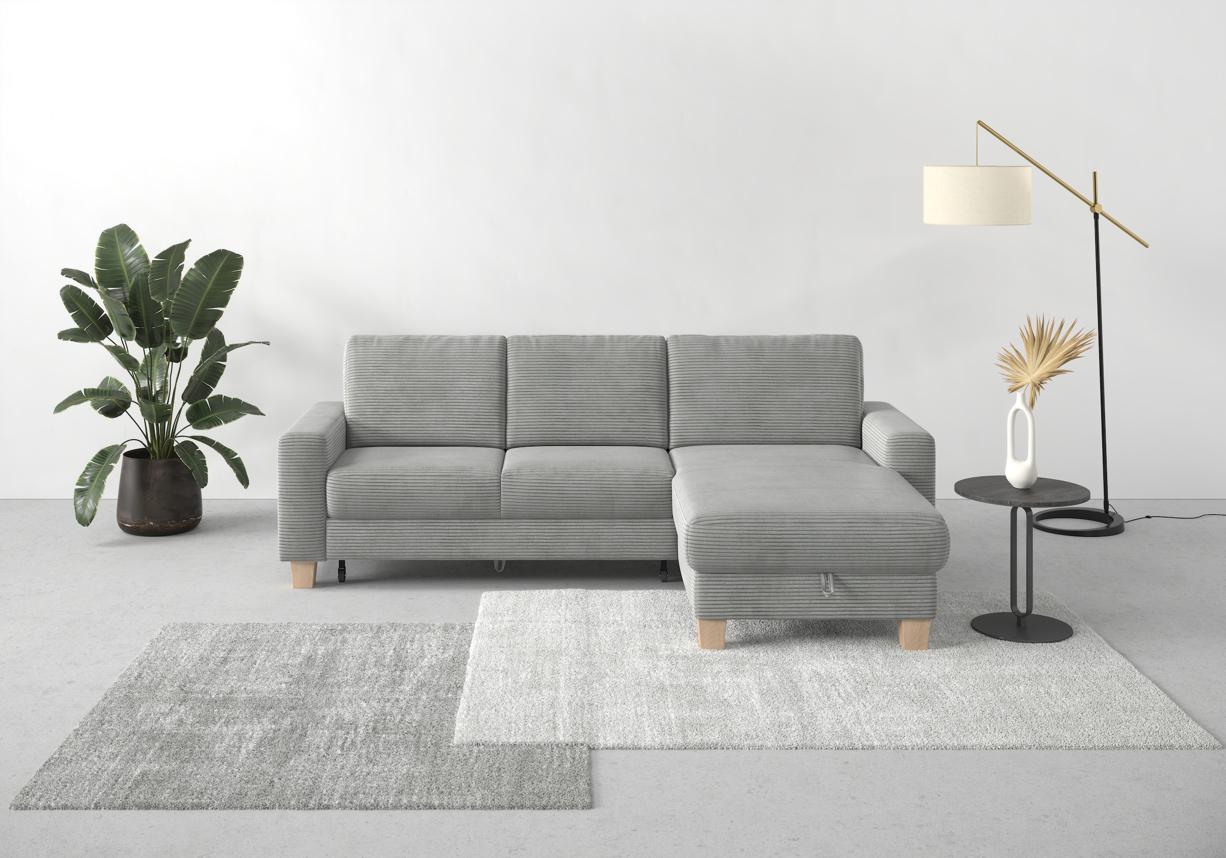 Home affaire Ecksofa »Summer L-Form« mit Recamiere, mit oder ohne Bettfunkt günstig online kaufen