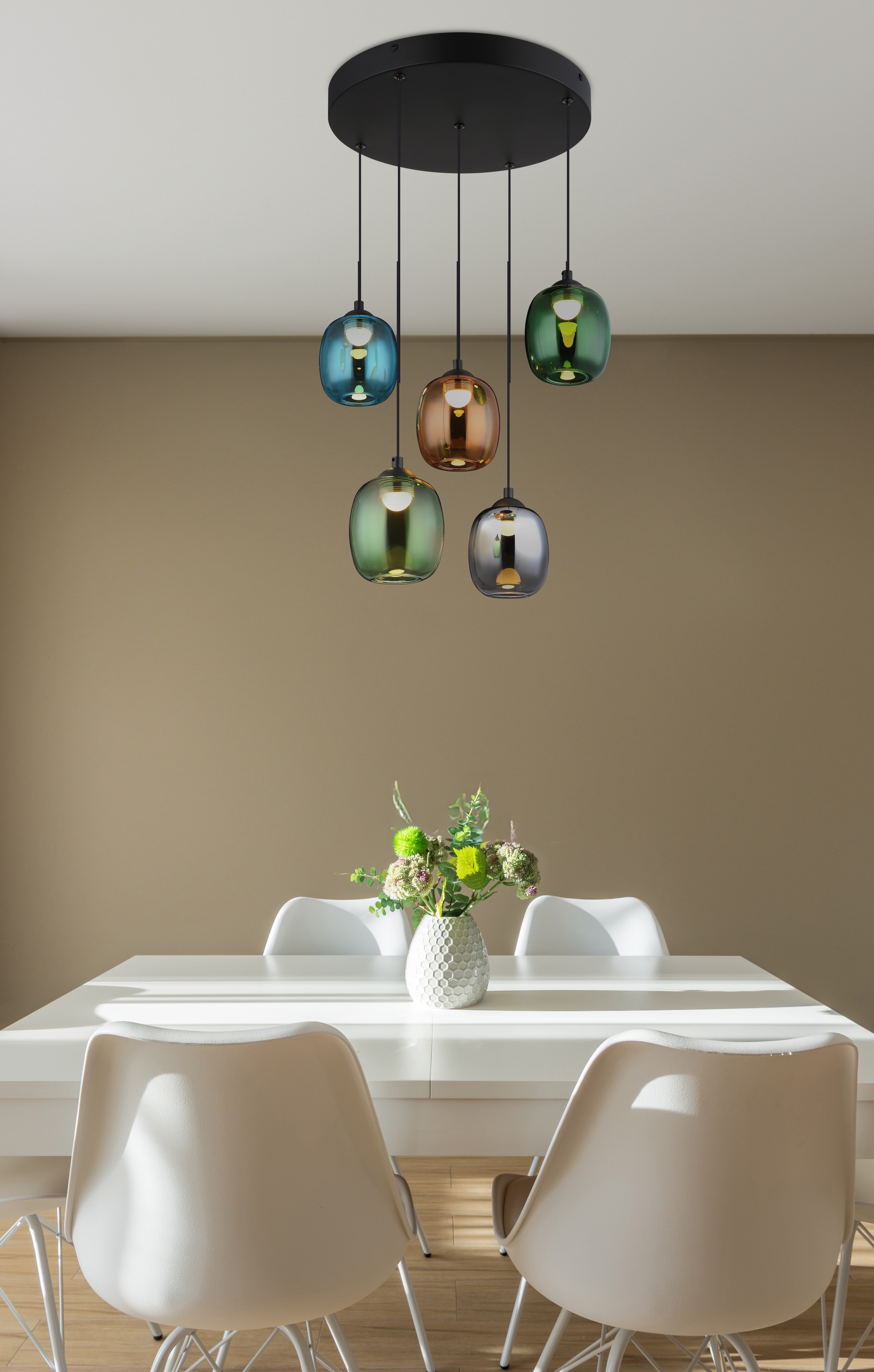 NOWA LED-Hängeleuchte »MINARA« LED-Modul 1 Stk. Warmweiß Gläser, Hängeleuch günstig online kaufen