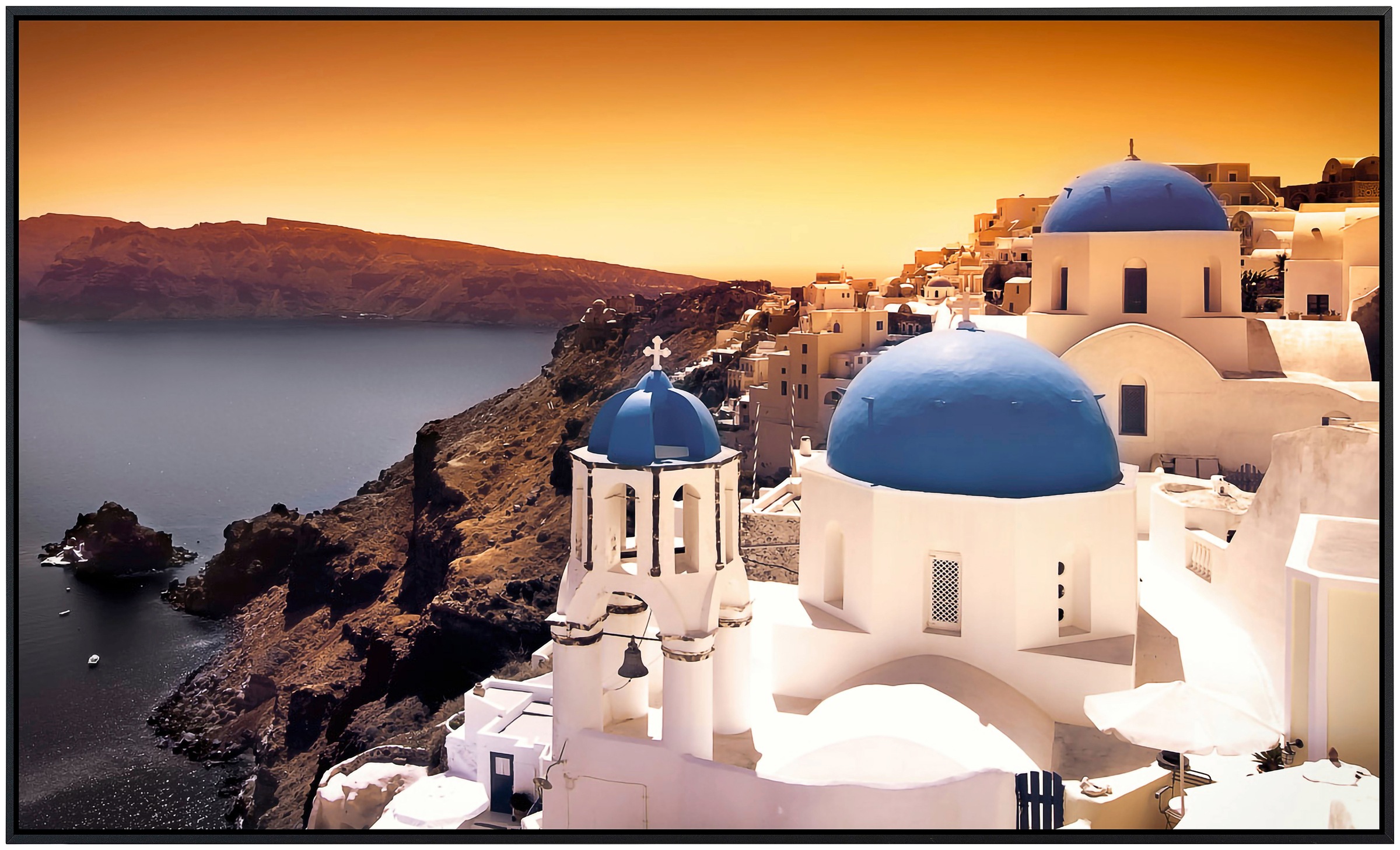 Papermoon Infrarotheizung »Santorini Sonnenuntergang«, sehr angenehme Strahlungswärme