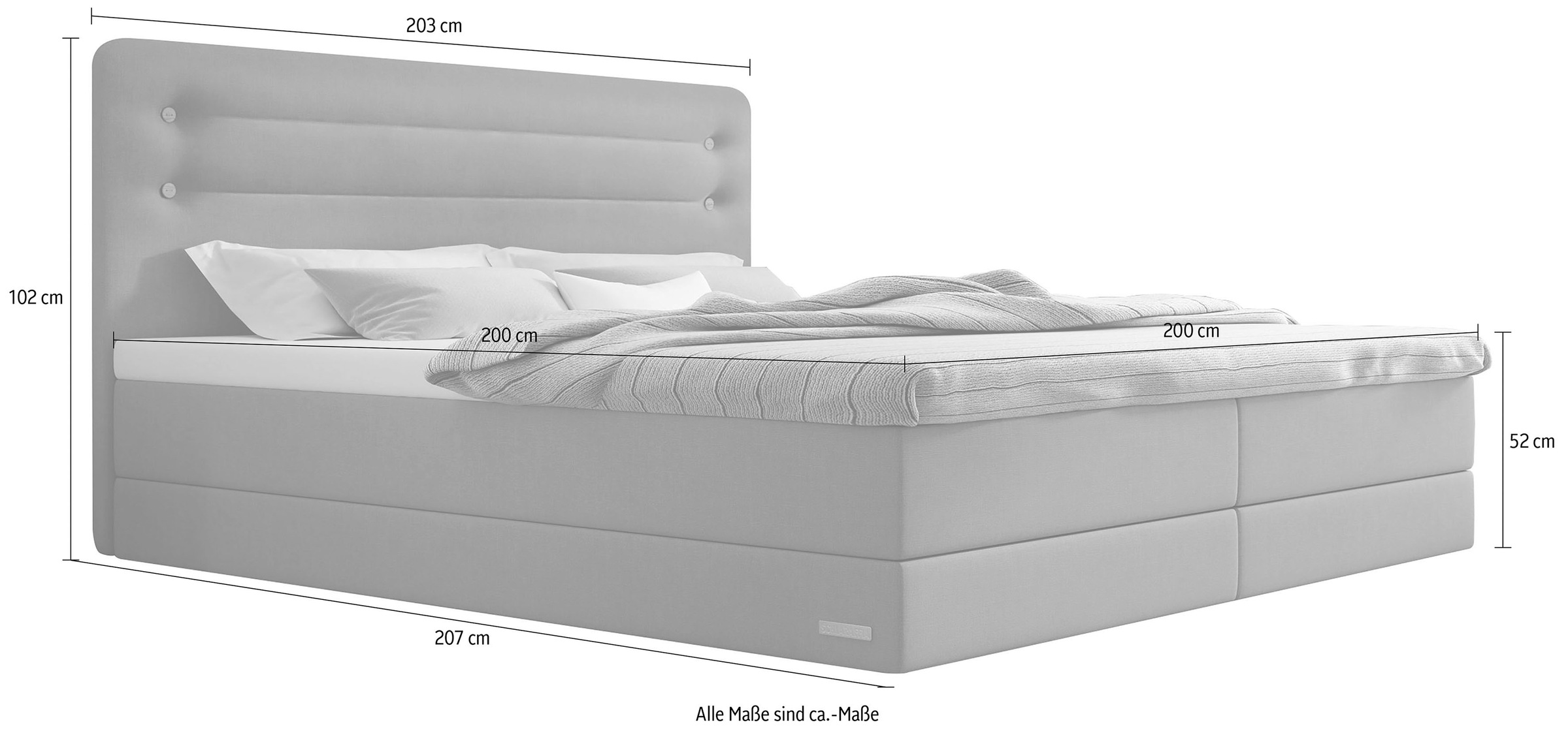 7. Bild von Schlaraffia Boxspringbett »Fidelio«, inkl. BULTEX® Topper, Fuß in Schwebeoptik